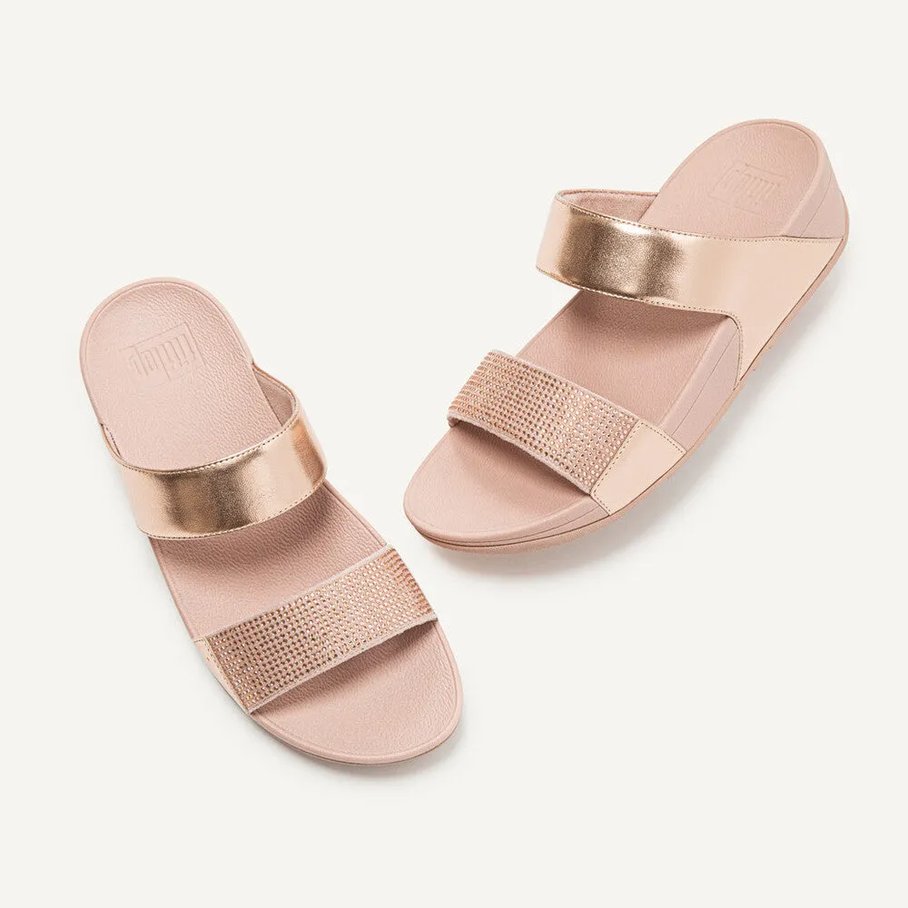 รองเท้าแตะแบบสวม ผู้หญิง รุ่น LULU CRYSTAL EMBELLISHED SLIDES