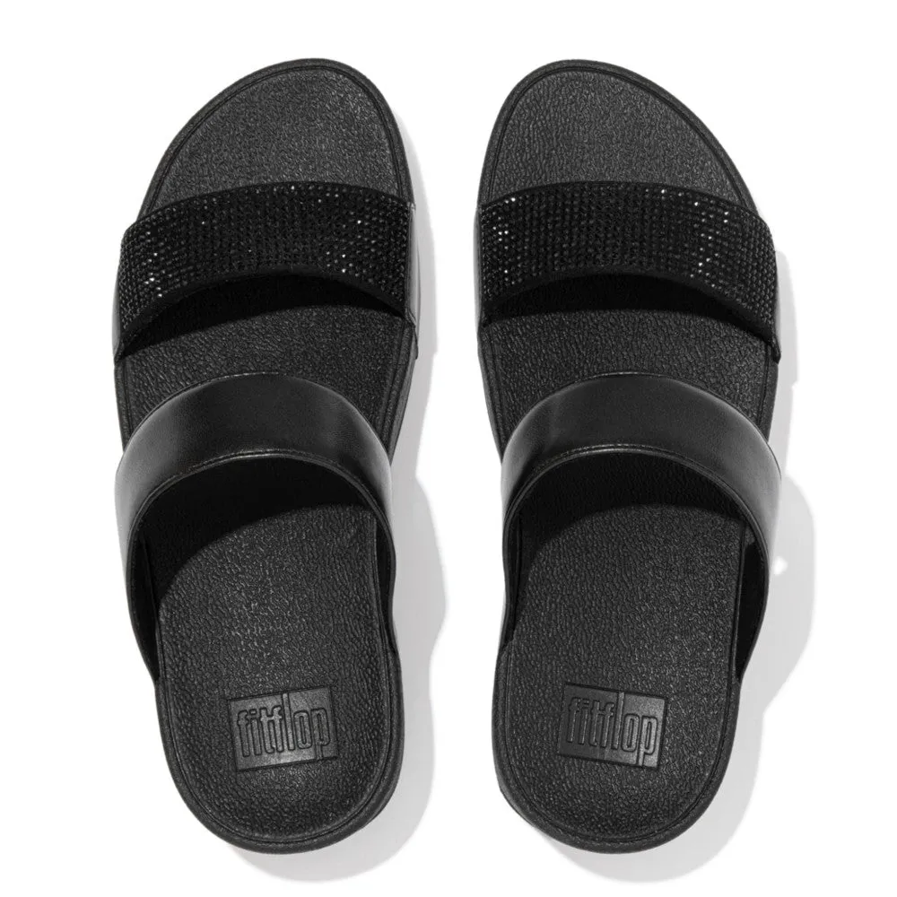 รองเท้าแตะแบบสวม ผู้หญิง รุ่น LULU CRYSTAL EMBELLISHED SLIDES