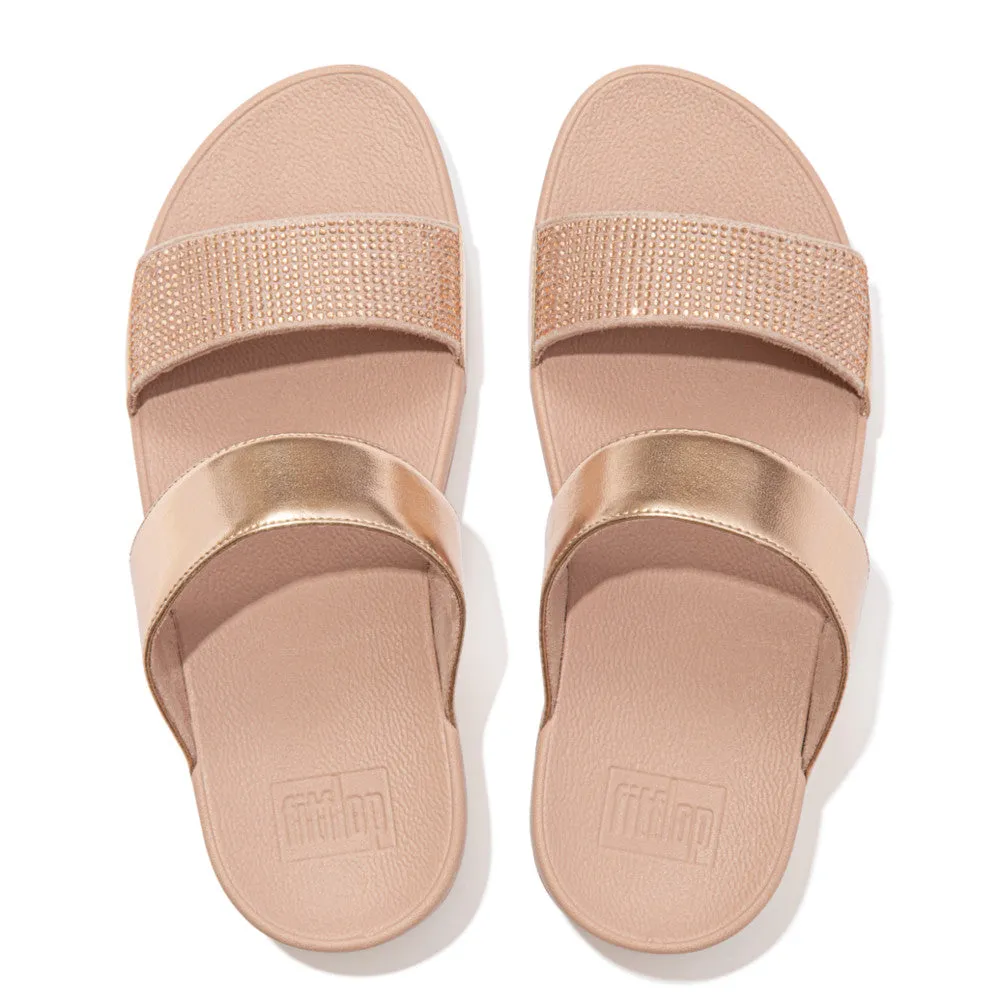 รองเท้าแตะแบบสวม ผู้หญิง รุ่น LULU CRYSTAL EMBELLISHED SLIDES