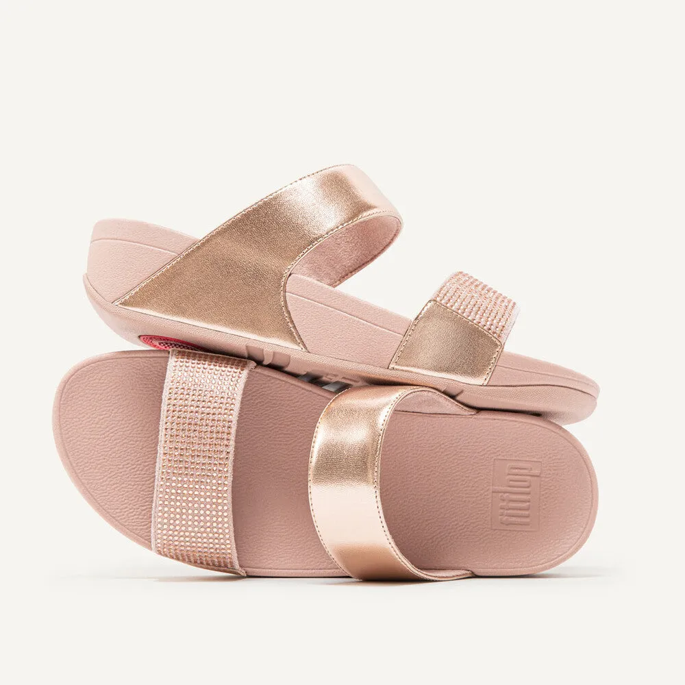 รองเท้าแตะแบบสวม ผู้หญิง รุ่น LULU CRYSTAL EMBELLISHED SLIDES