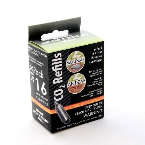 16g Threaded CO2 Cartridges - 6 Pack