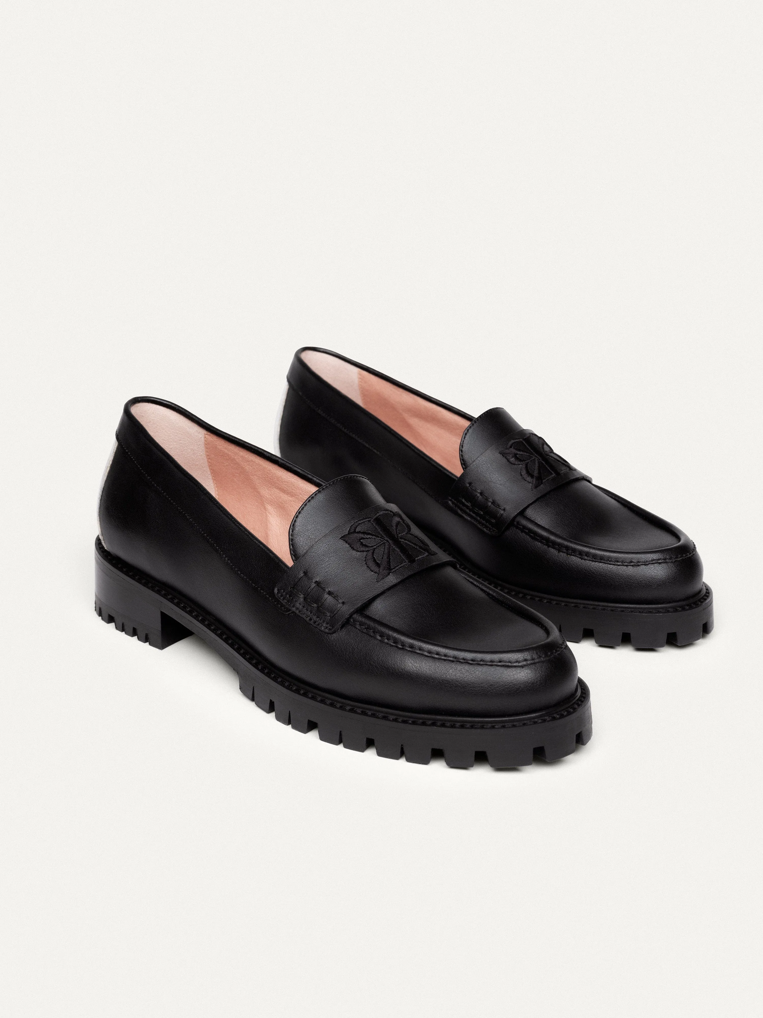 4:00pm Conf Call Vegan Leather Loafers | Black & Silver