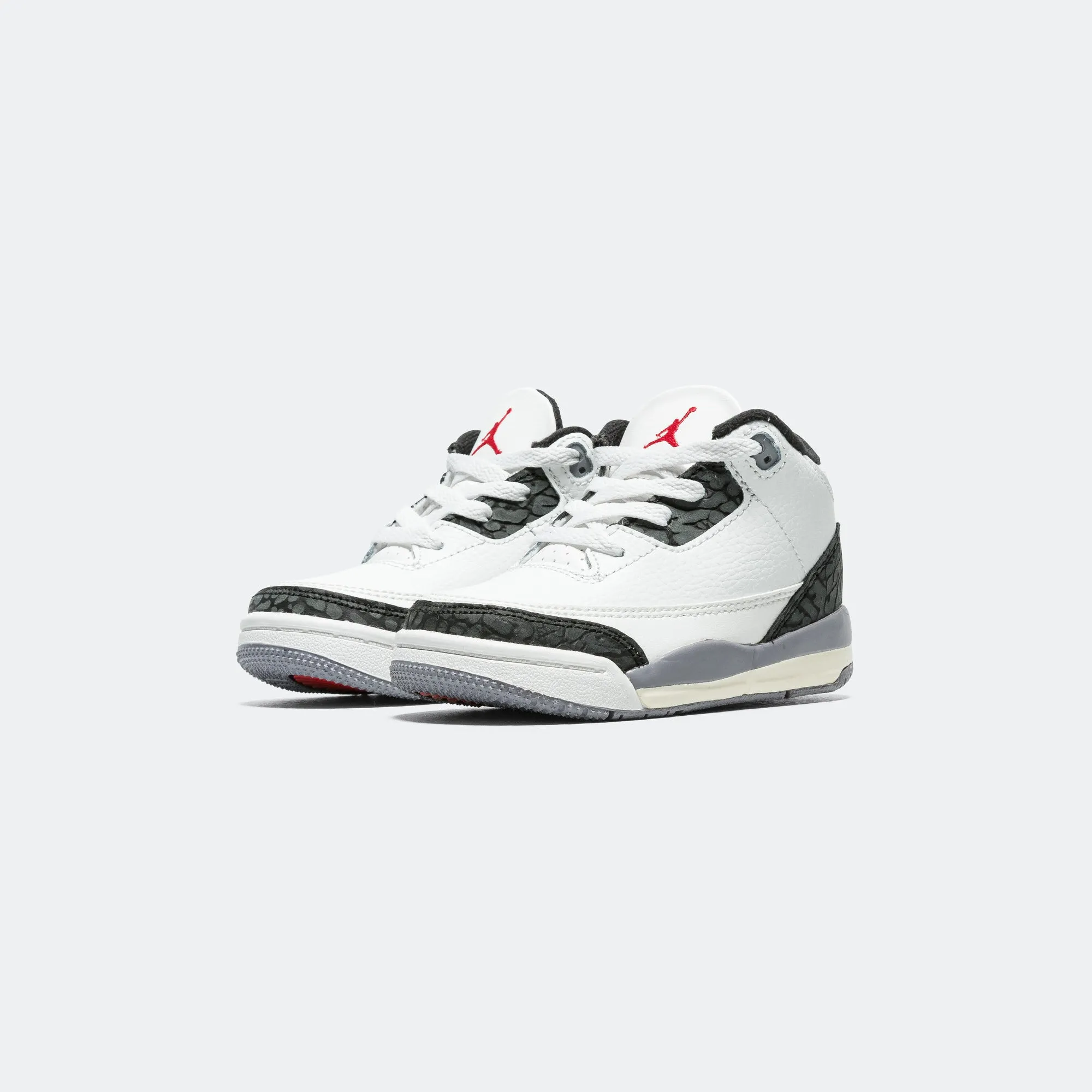 Air Jordan 3 Retro (TD) - Summit White/Fire Red-Cement Grey