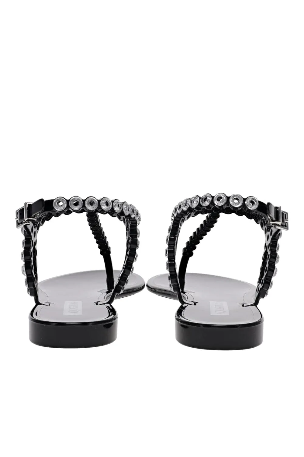 Almost Bare Crystal Black Jelly Sandal