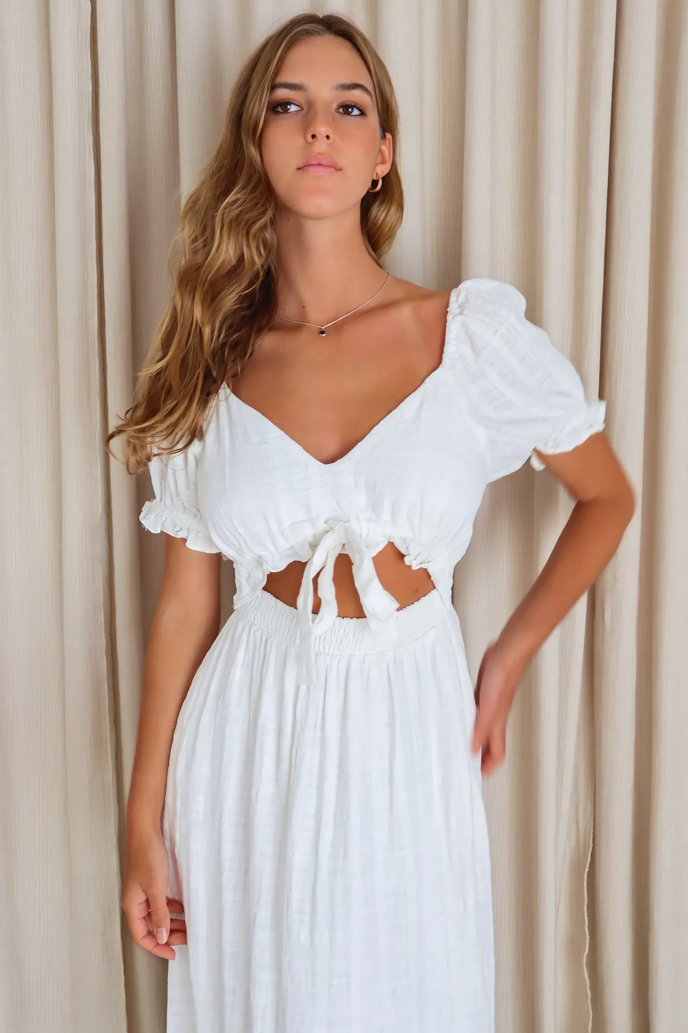 Andrina Midi Dress - White