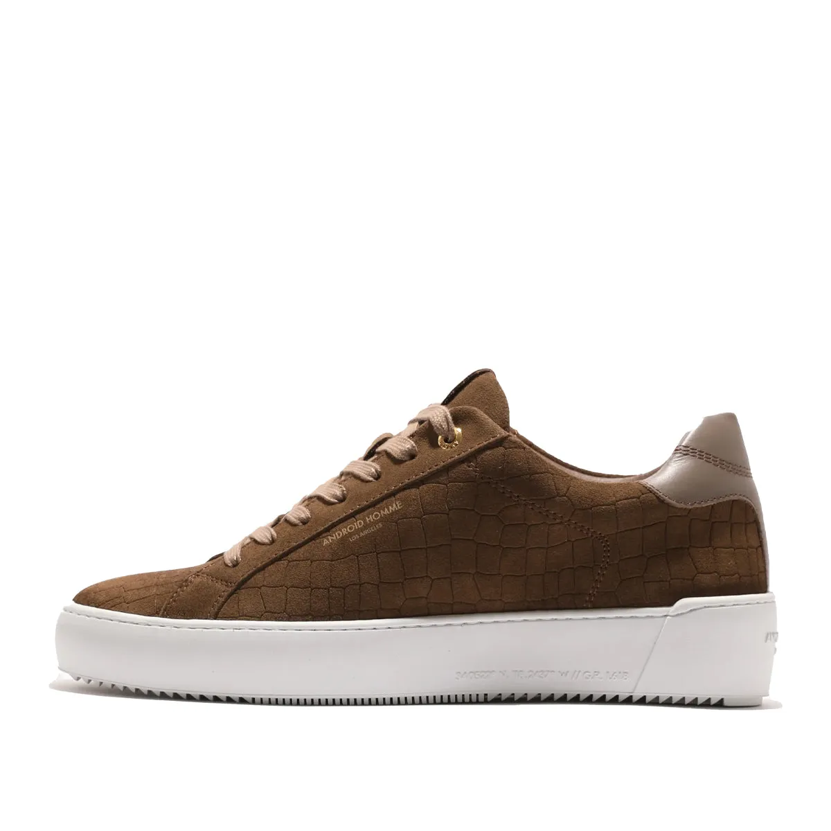 Android Homme - Zuma Caiman Croc Trainers in Brown