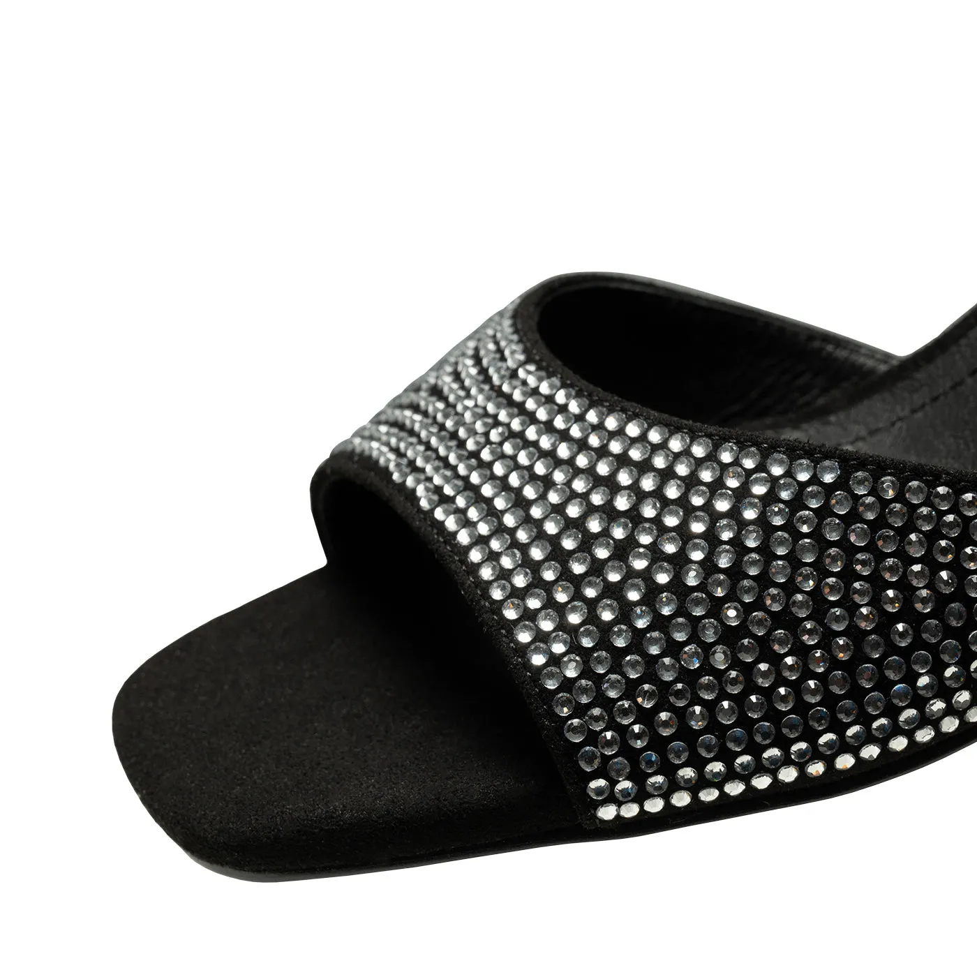 Anni crystal sandal - BLACK