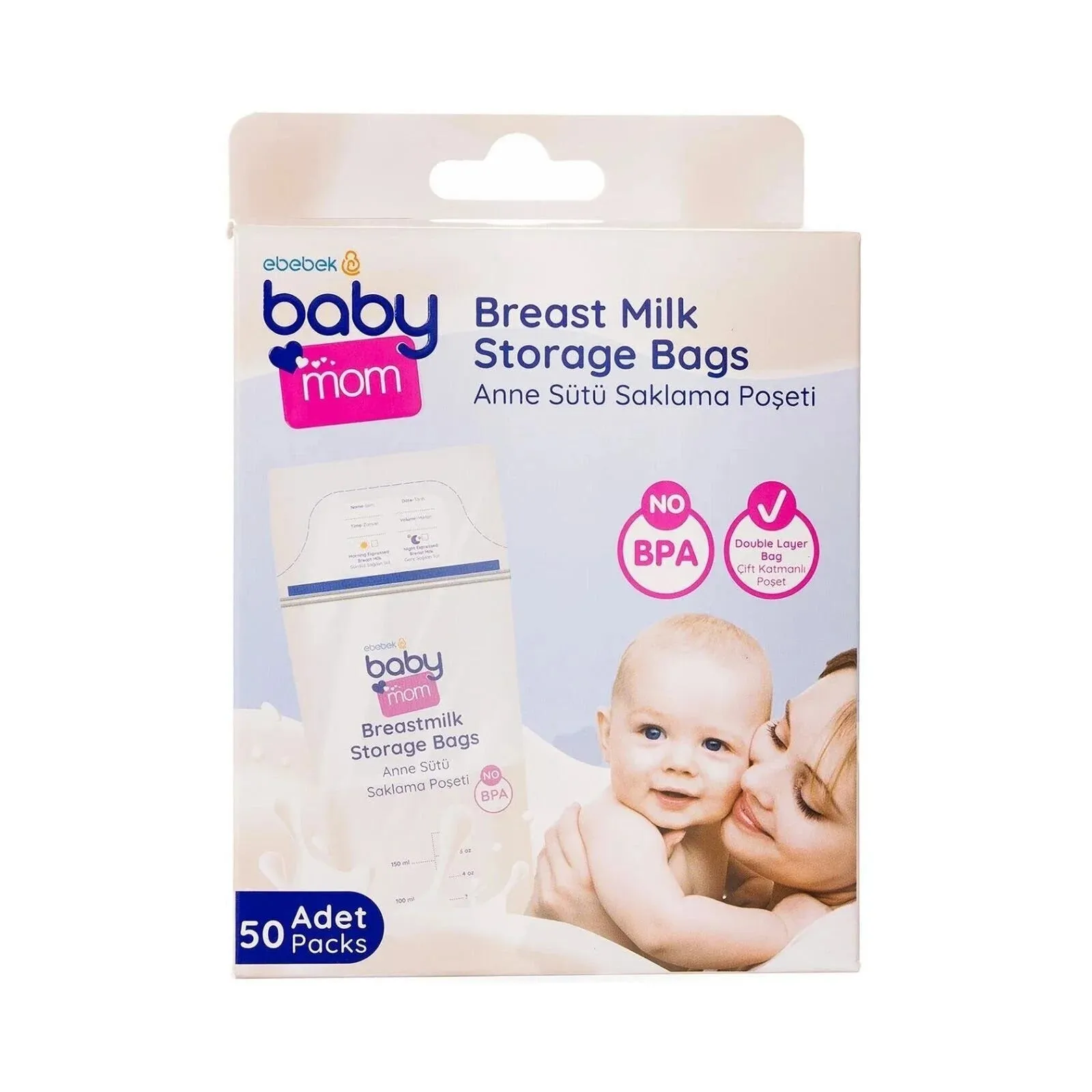 baby mom Breast Milk Storage Bag 50 pcs