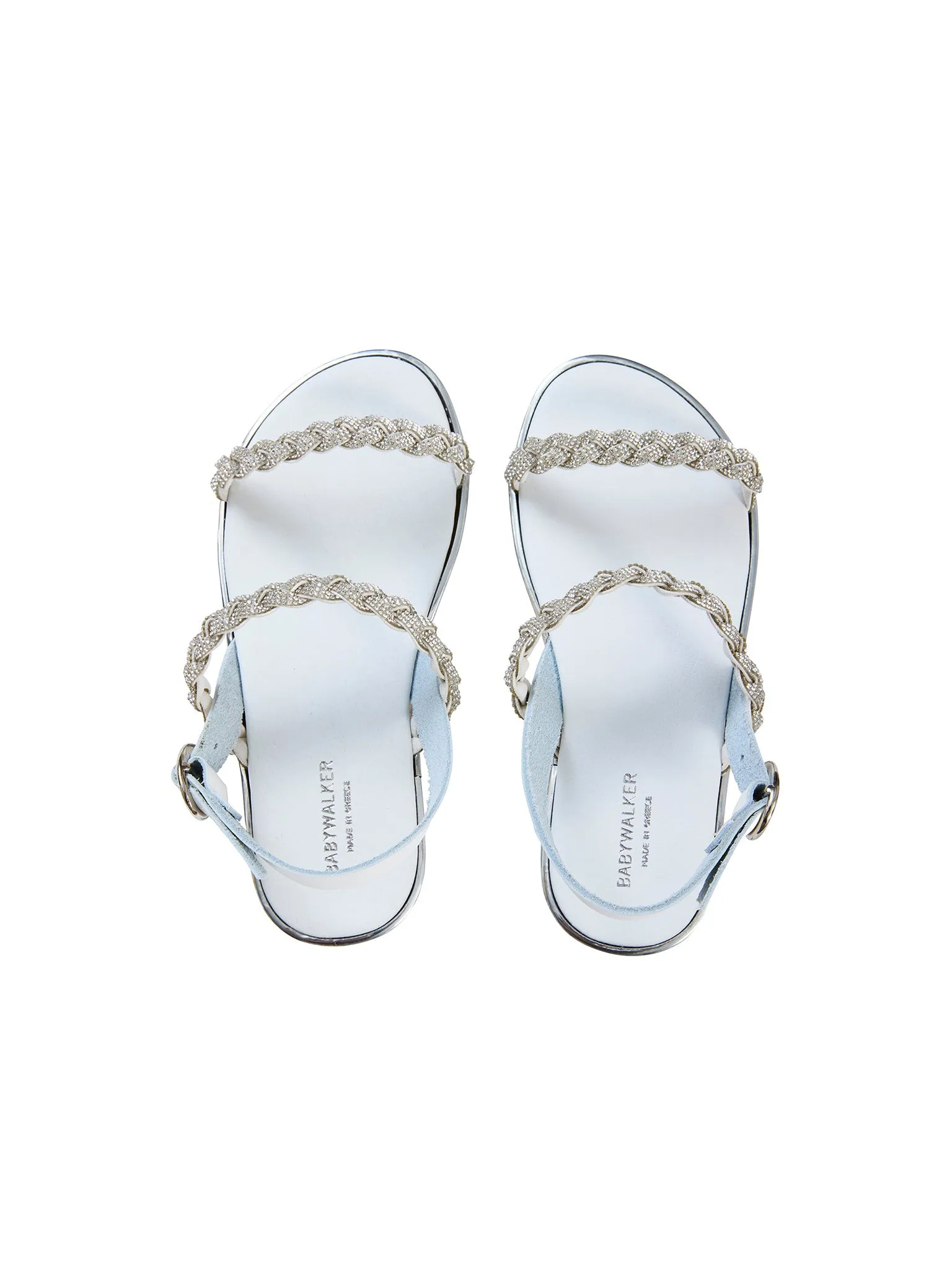 Babywalker Crystal Embellished Leather Sandal