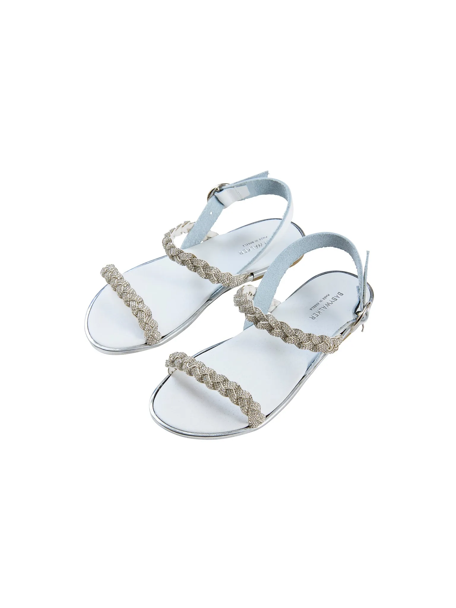 Babywalker Crystal Embellished Leather Sandal