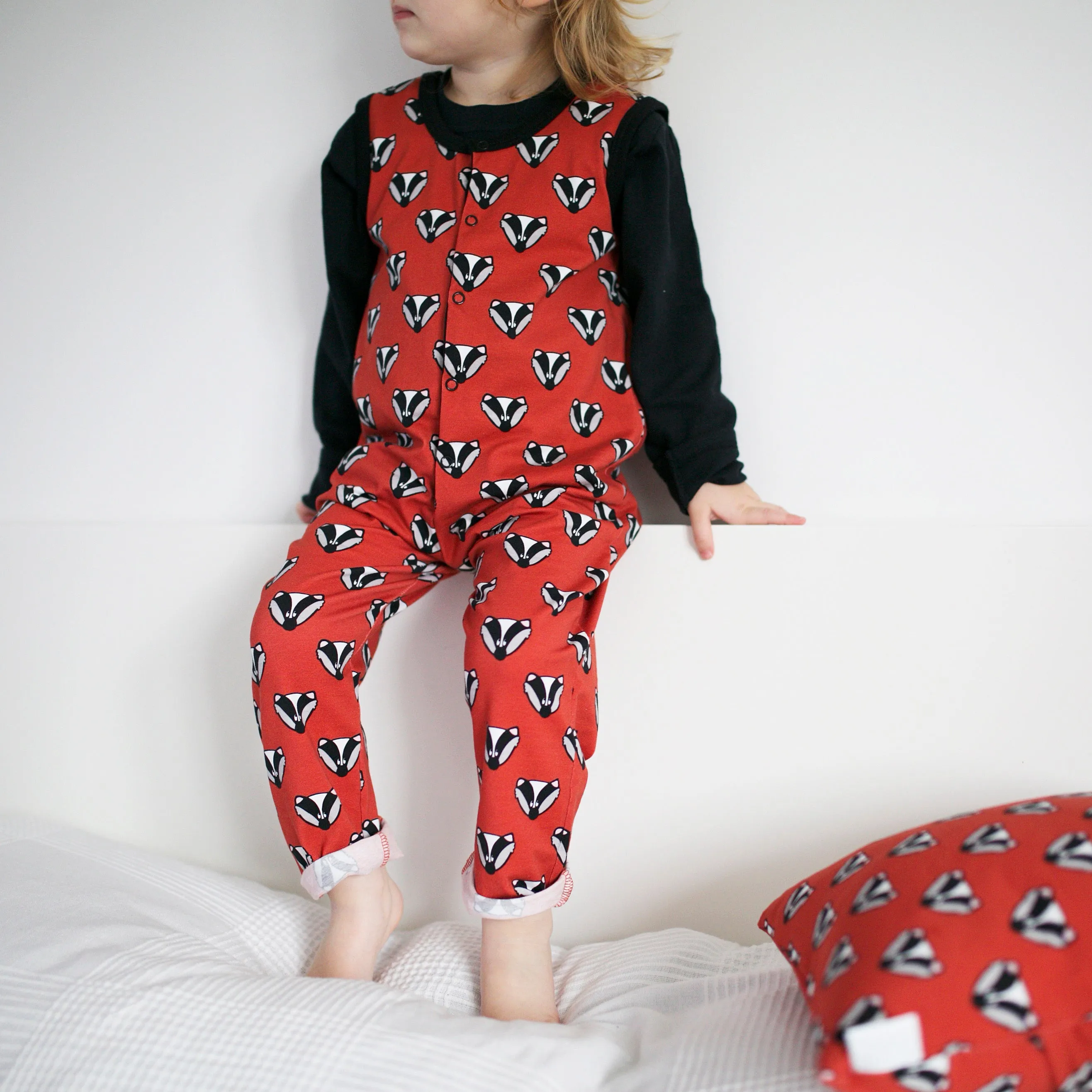 Badger Print Dungarees