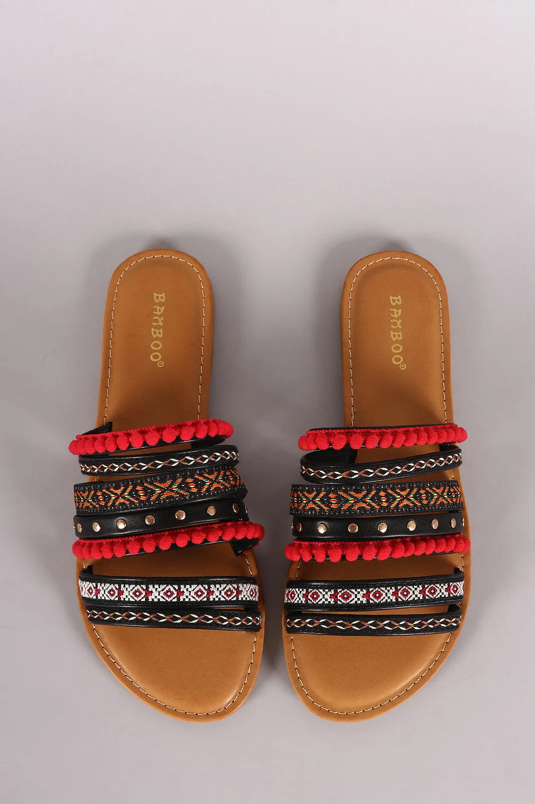 Bamboo Festive Embroidered Straps Sandal