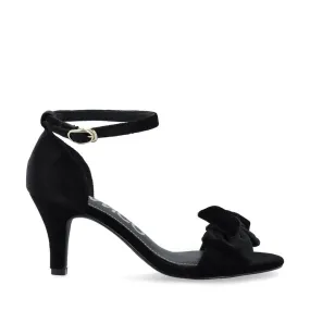 Biaadore Black Bow Velvet Sandals