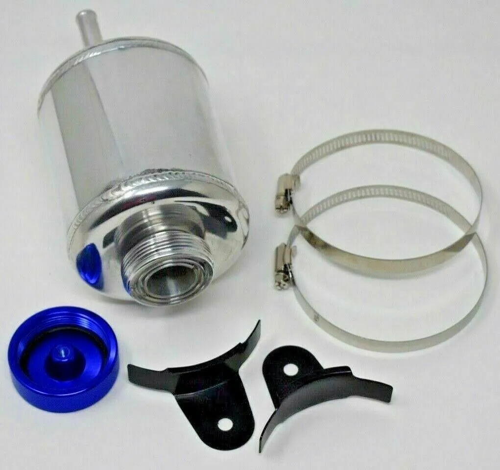 Billet Aluminum Power Steering Tank Reservoir & Cap Universal 2Day Delivery