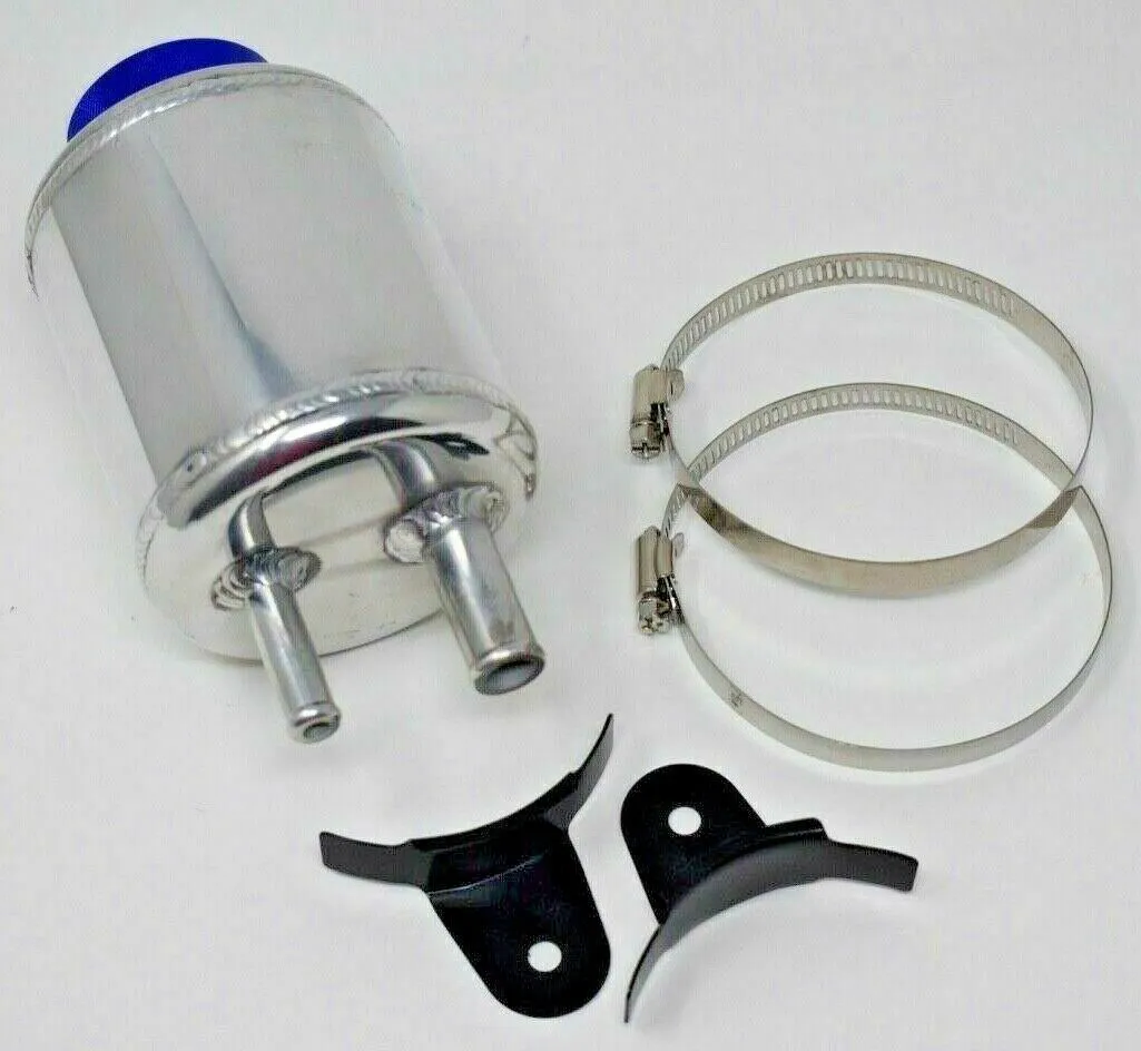 Billet Aluminum Power Steering Tank Reservoir & Cap Universal 2Day Delivery