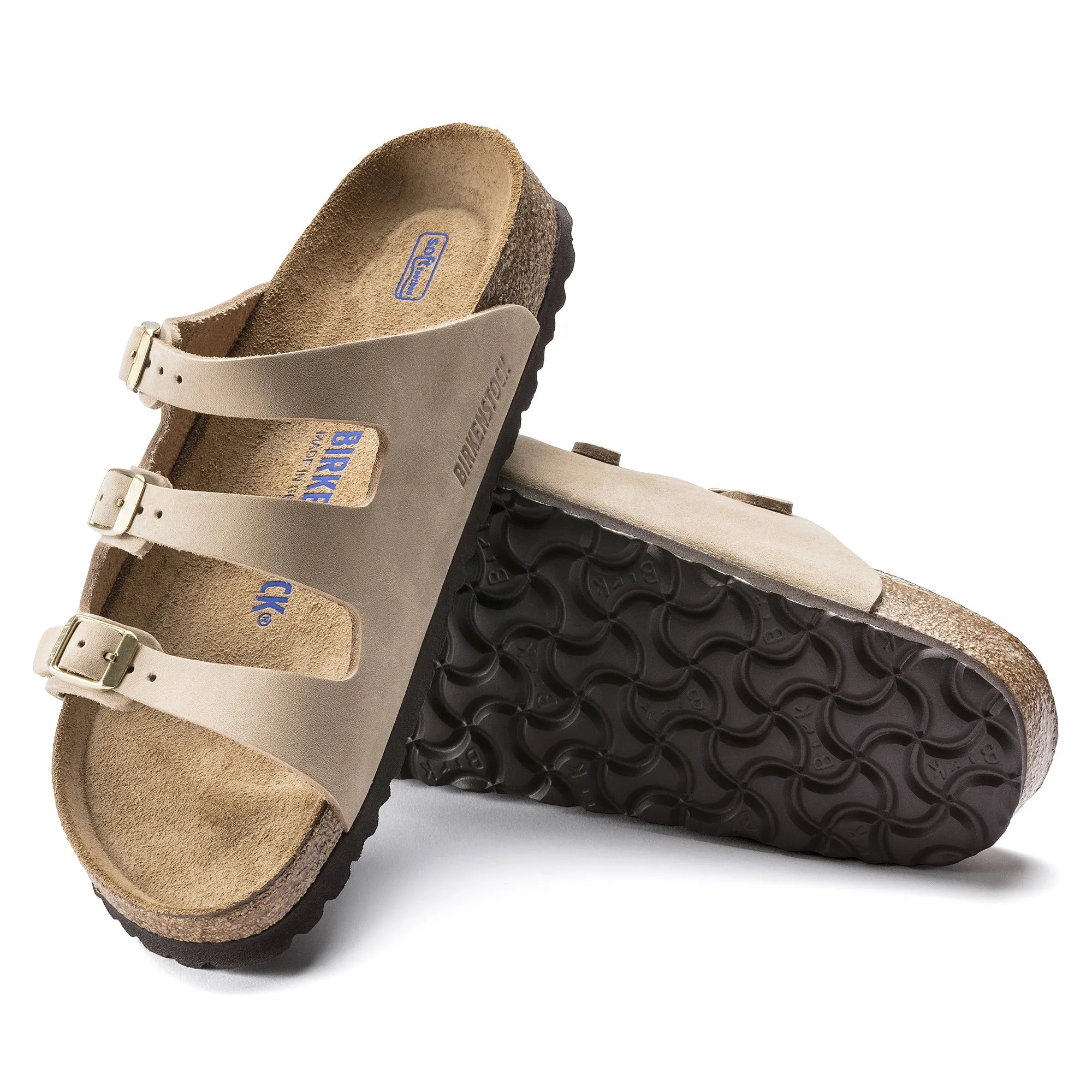 BIRKENSTOCK FLORIDA FRESH SF SANDCASTLE NUBUCK - WOMENS