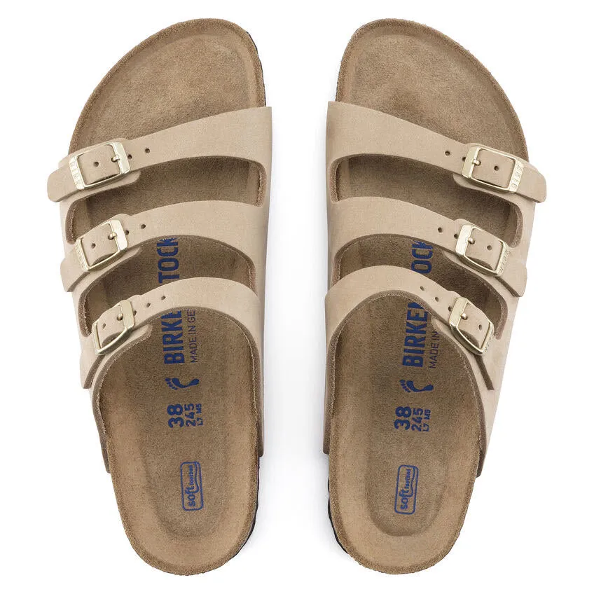 BIRKENSTOCK FLORIDA FRESH SF SANDCASTLE NUBUCK - WOMENS