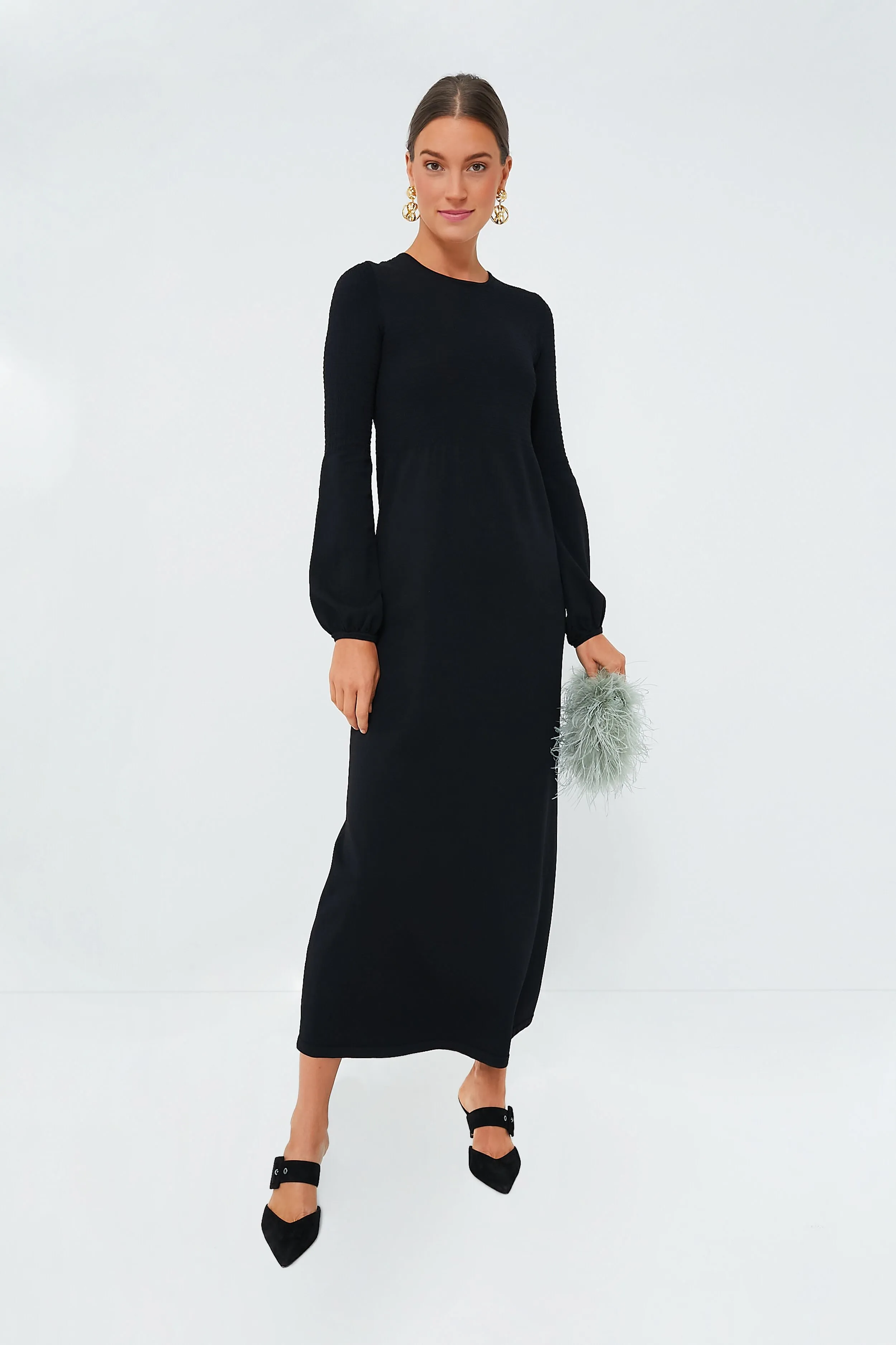 Black Double Knit Lennox Dress