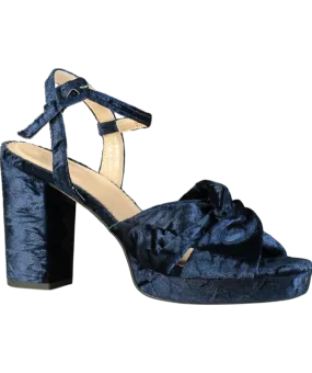 Boden Blue Twist Front Heeled Platform Sandals UK 8 EU 41 👠