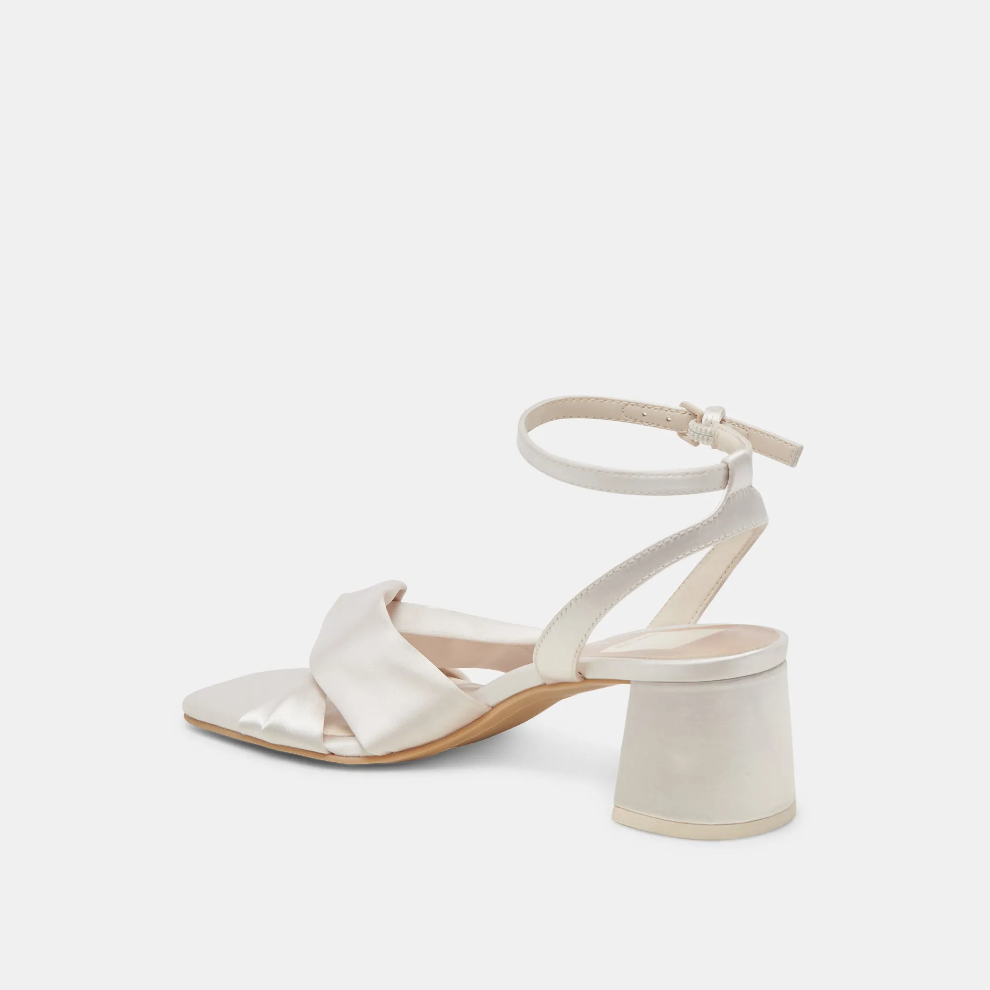 BRENNA HEELS IVORY SATIN