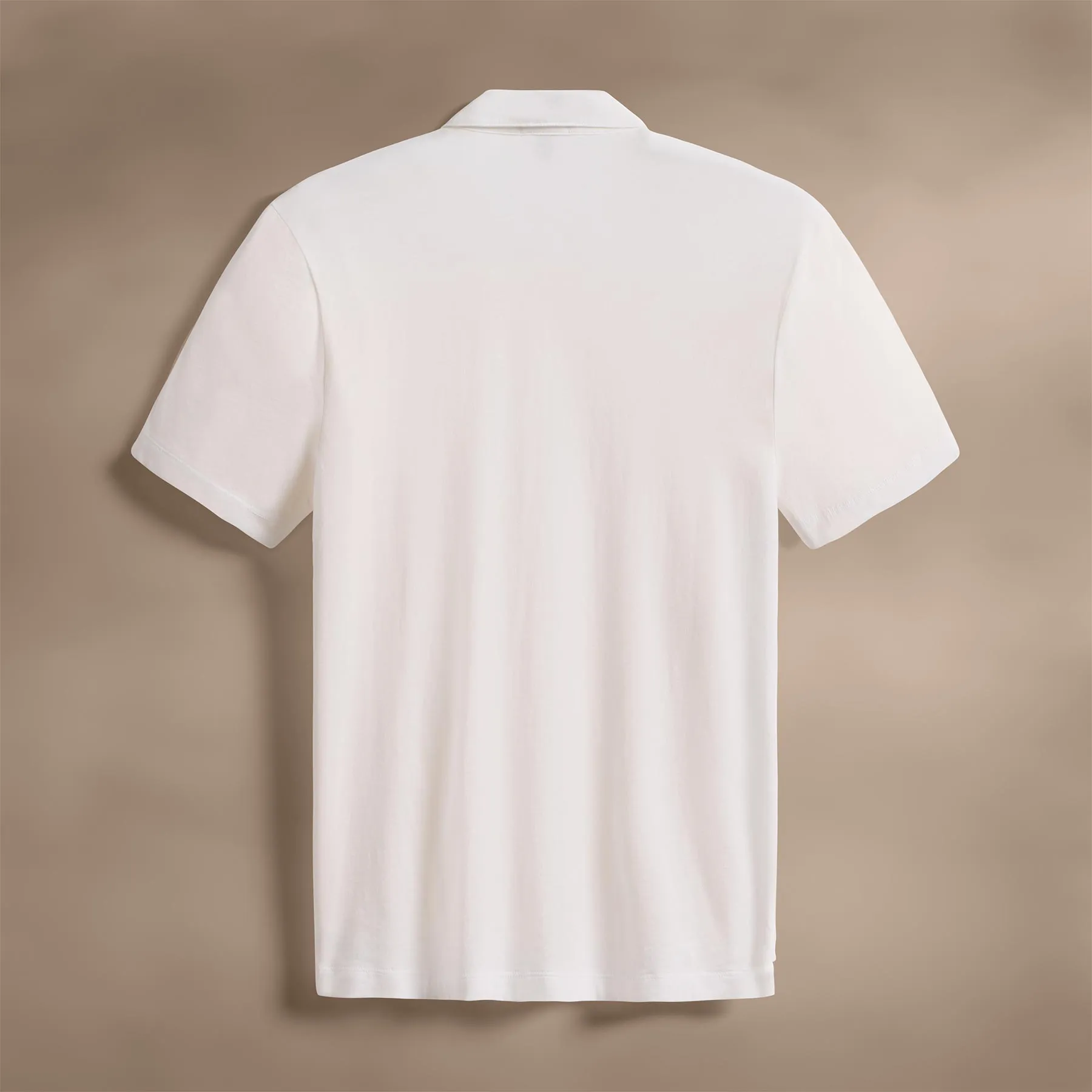 Brushed Lotus Polo - White