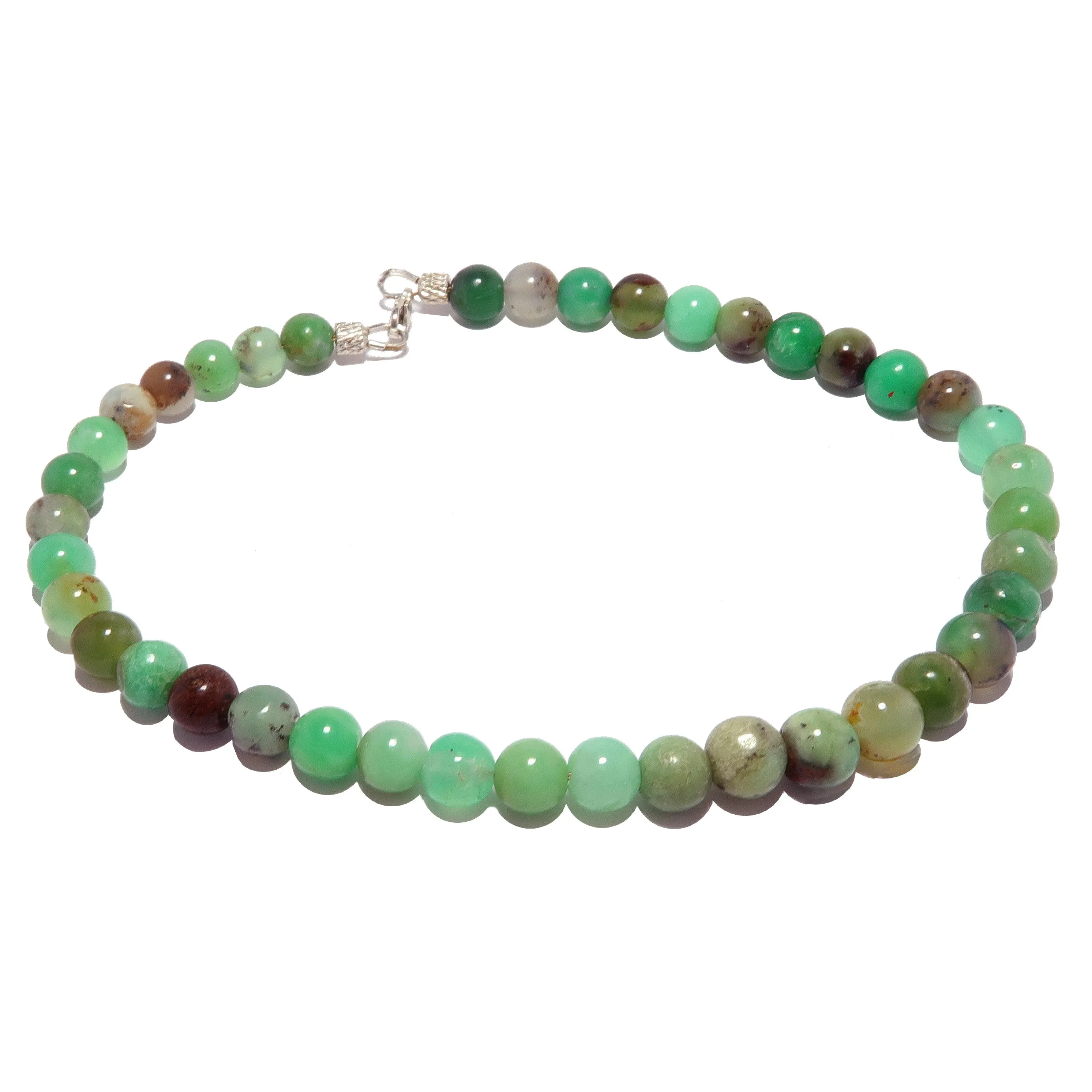 Chrysoprase Anklet Bask in Healing Limelight Deluxe Crystals