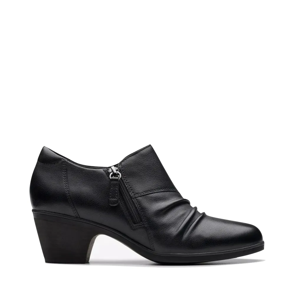 Clarks Women's Emily 2 Braley Leather Heeled Shoe in Black