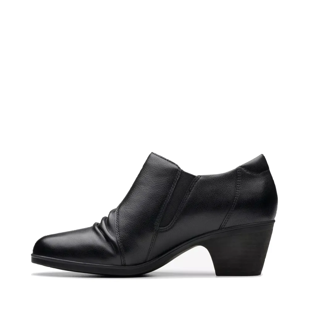 Clarks Women's Emily 2 Braley Leather Heeled Shoe in Black