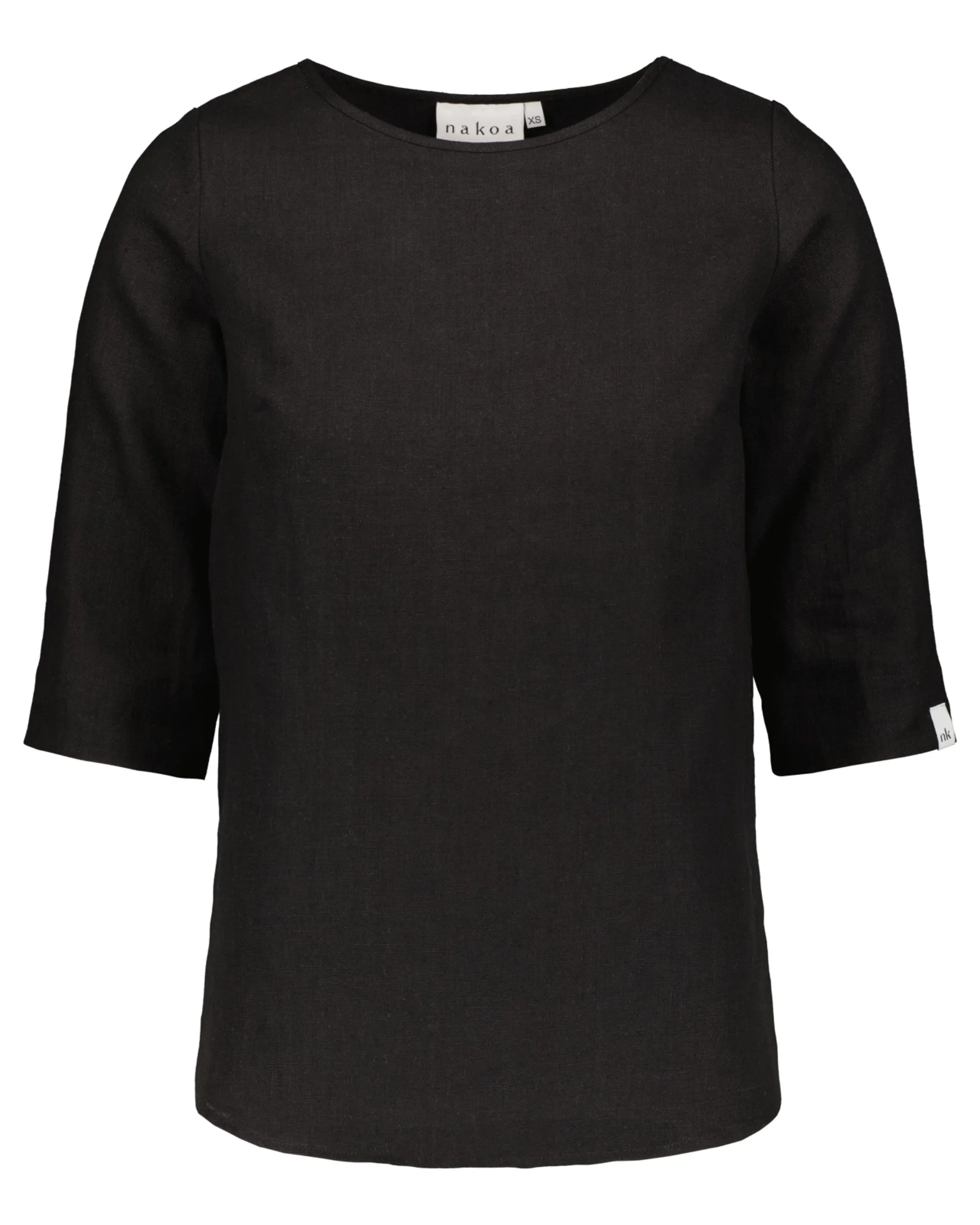 Classic Linen Blouse Black