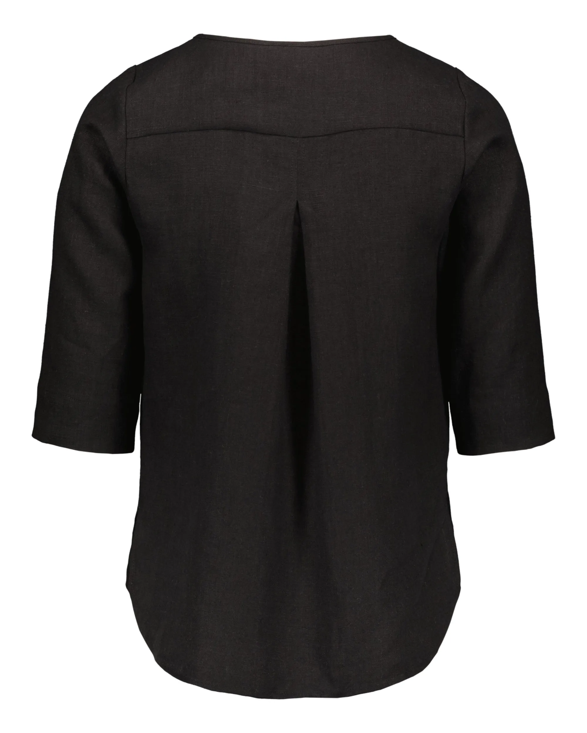 Classic Linen Blouse Black