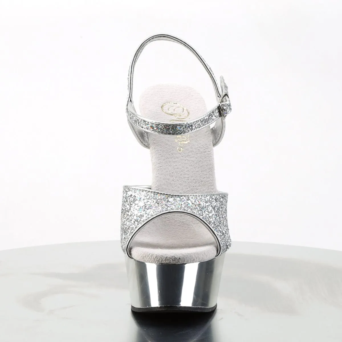 DELIGHT-609G Silver Multi Glitter/Silver Chrome