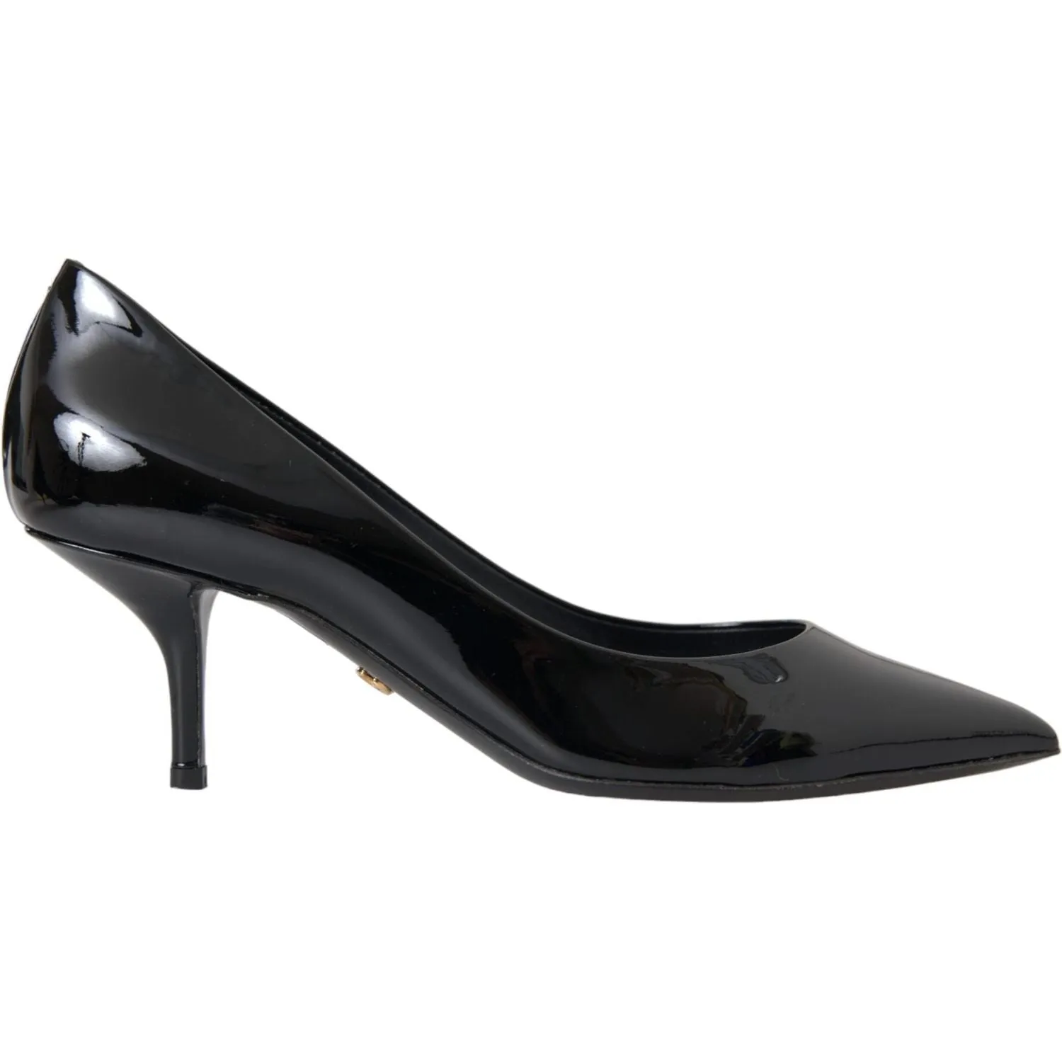 Dolce & Gabbana Black Patent Leather Heels Pumps Shoes