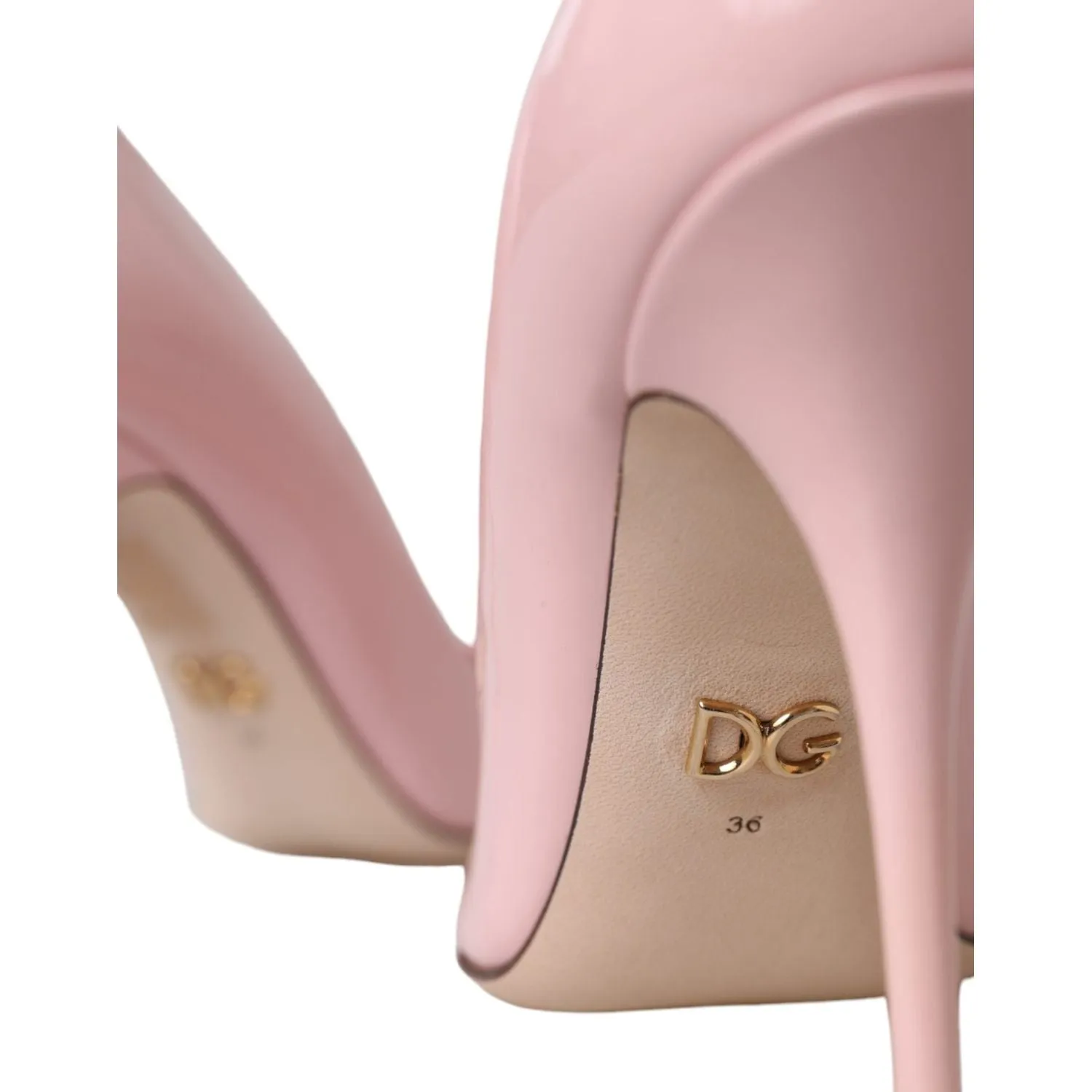 Dolce & Gabbana Light Pink Patent Leather Pump Heels Shoes