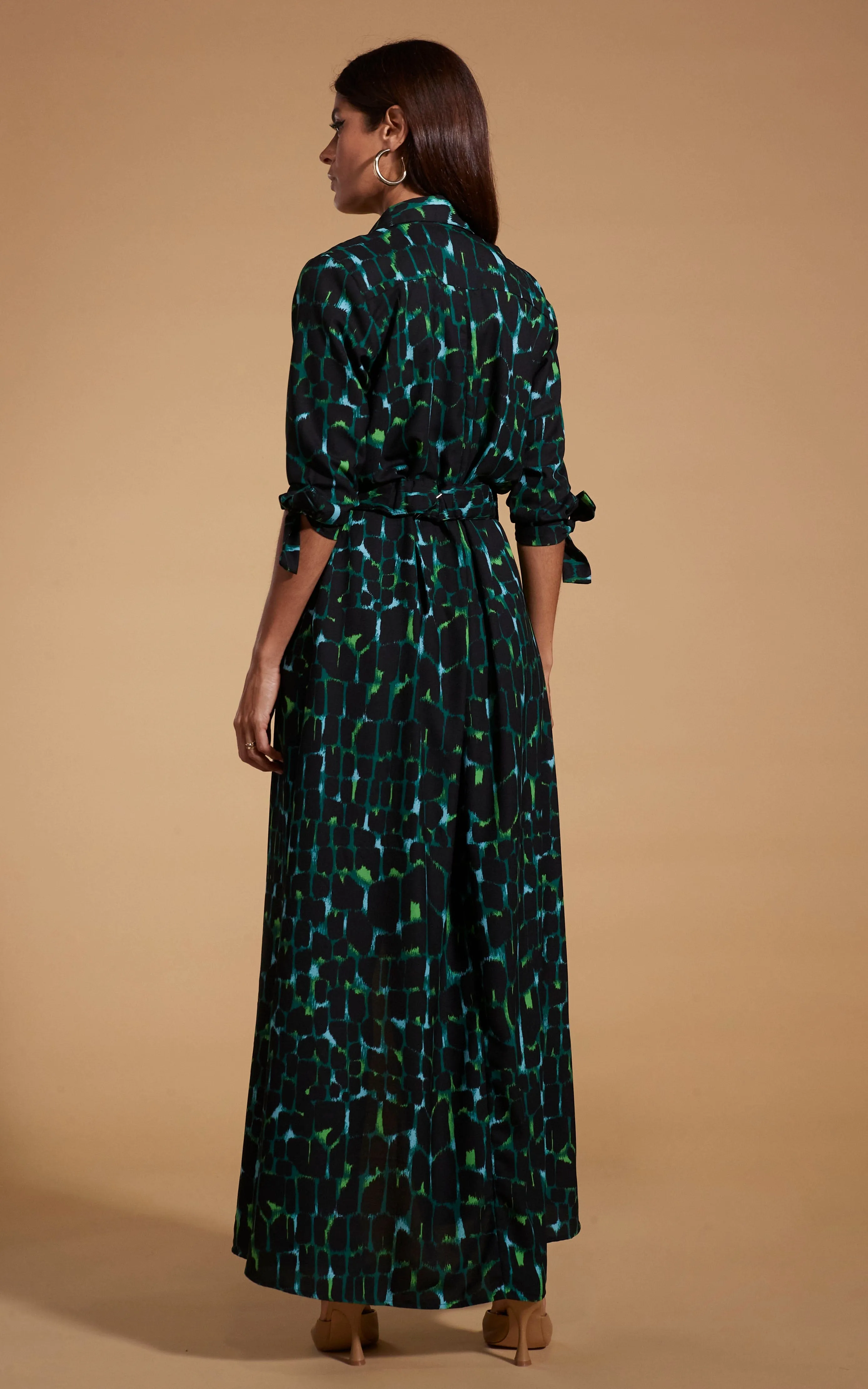 Dove Dress in Green Alligator