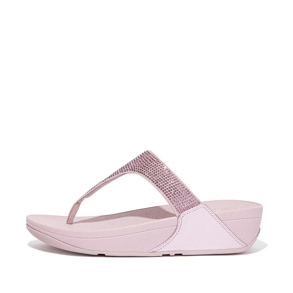 FitFlop Lulu Crystal Embellished Toe Post Sandals Purple