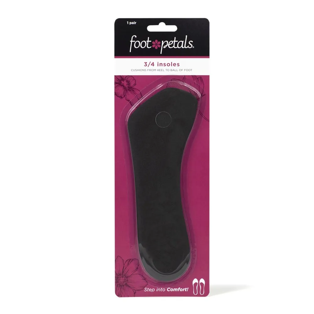 Foot Petals 3/4 Cushion Insoles in Black