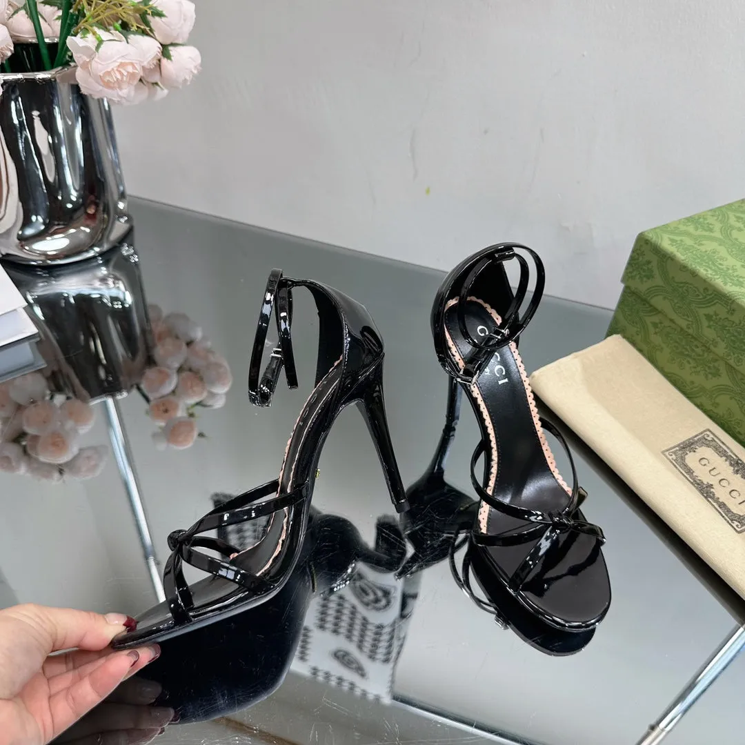 GG 105 STRAPPY SANDAL BLACK LAMBSKIN