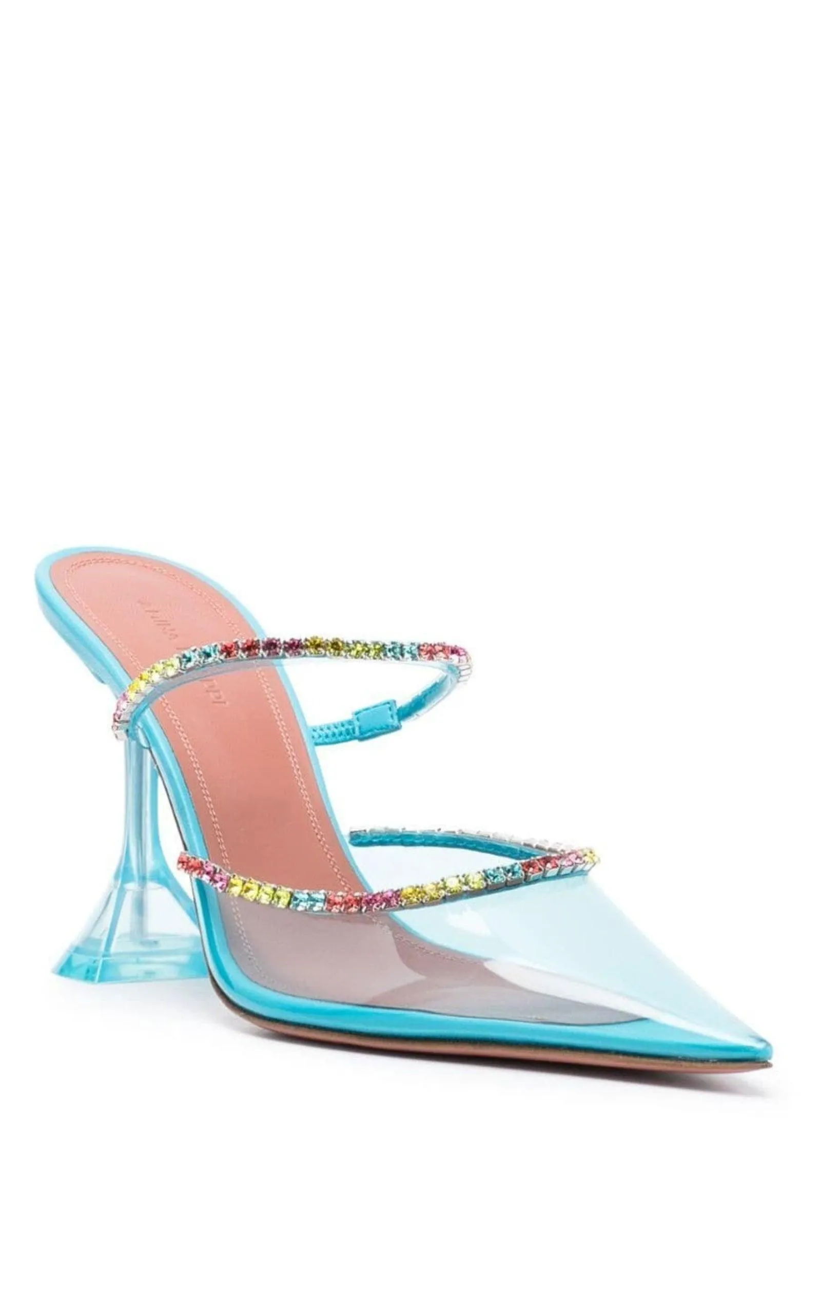 Gilda Glass 95mm Embellished Mules