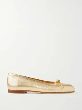 Gold ballet pumps