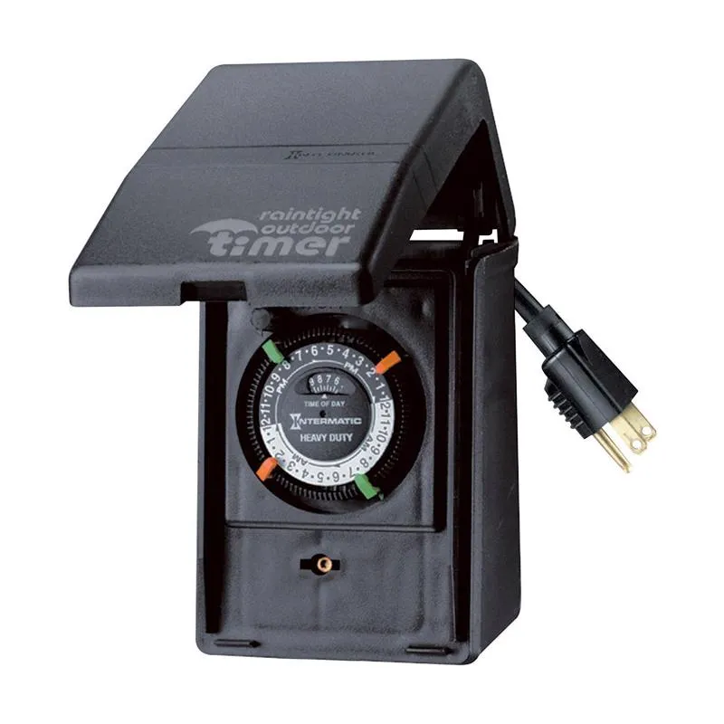 Intermatic Outdoor Heavy Duty Timer 120 V Black