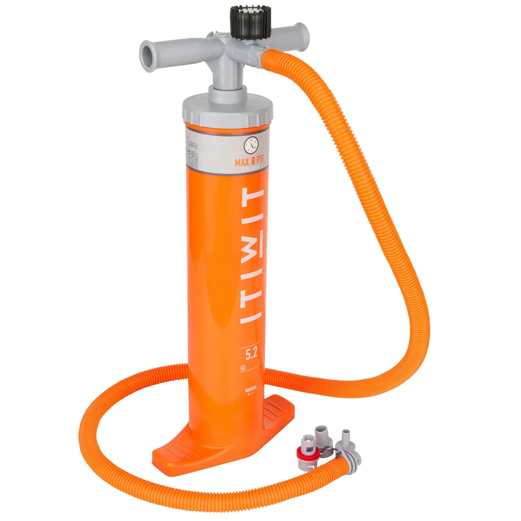 Itiwit Kayak & Camping Double Action Hand Pump w Gauge Max 8PSI