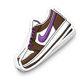 Jordan 1 Low "Chocolate Brown Violet" Sneaker Sticker