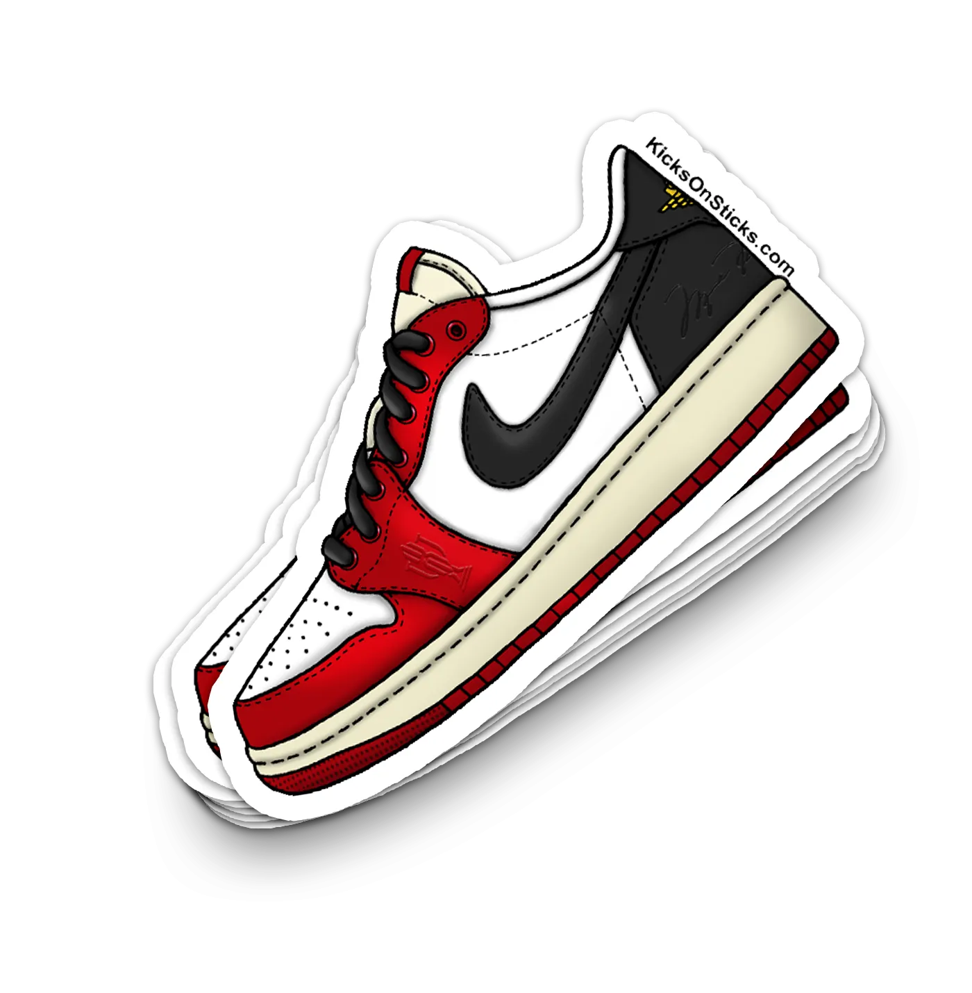 Jordan 1 Low "Trophy Room" Sneaker Sticker