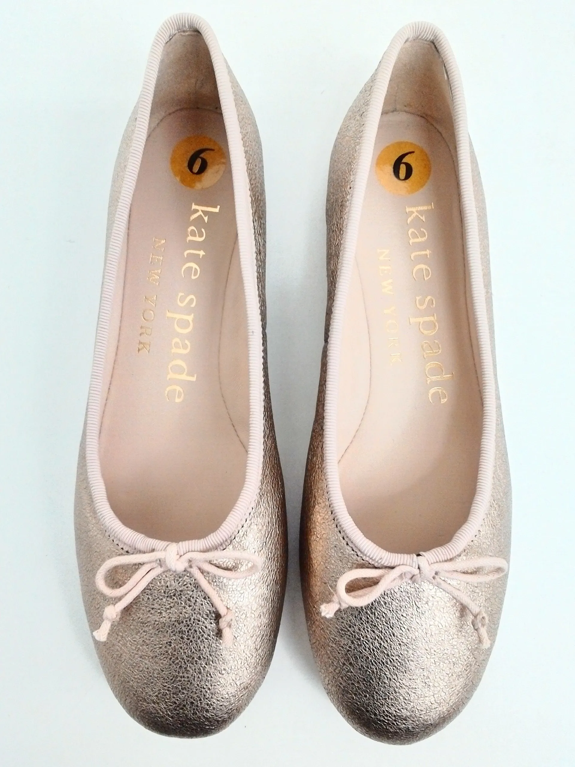 Kate Spade Women's Honey Metallic Rock Suede Flats Size 6 B