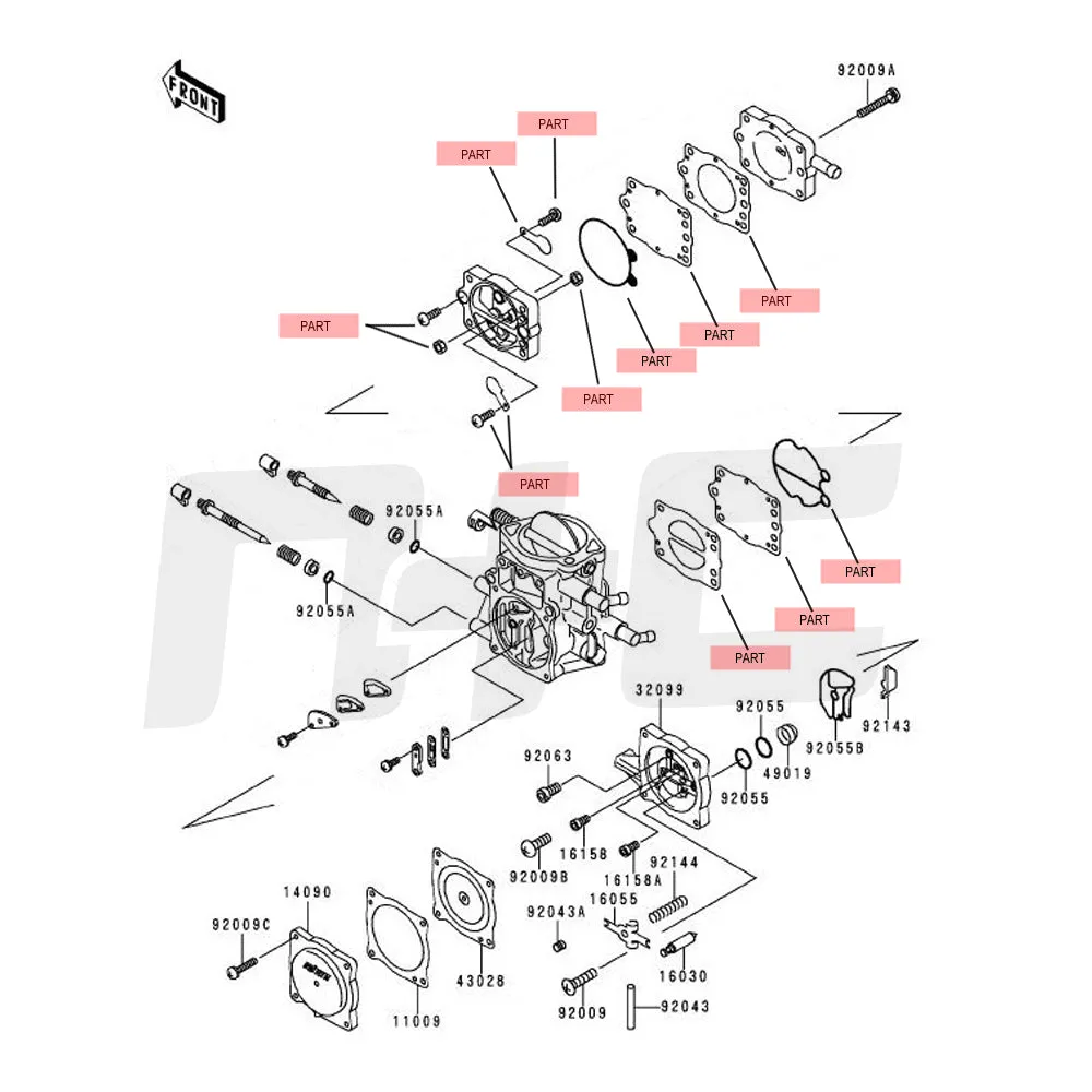 KEIHIN 38mm, 40mm OEM Type & CDKII Fuel Pump Rebuild Kit