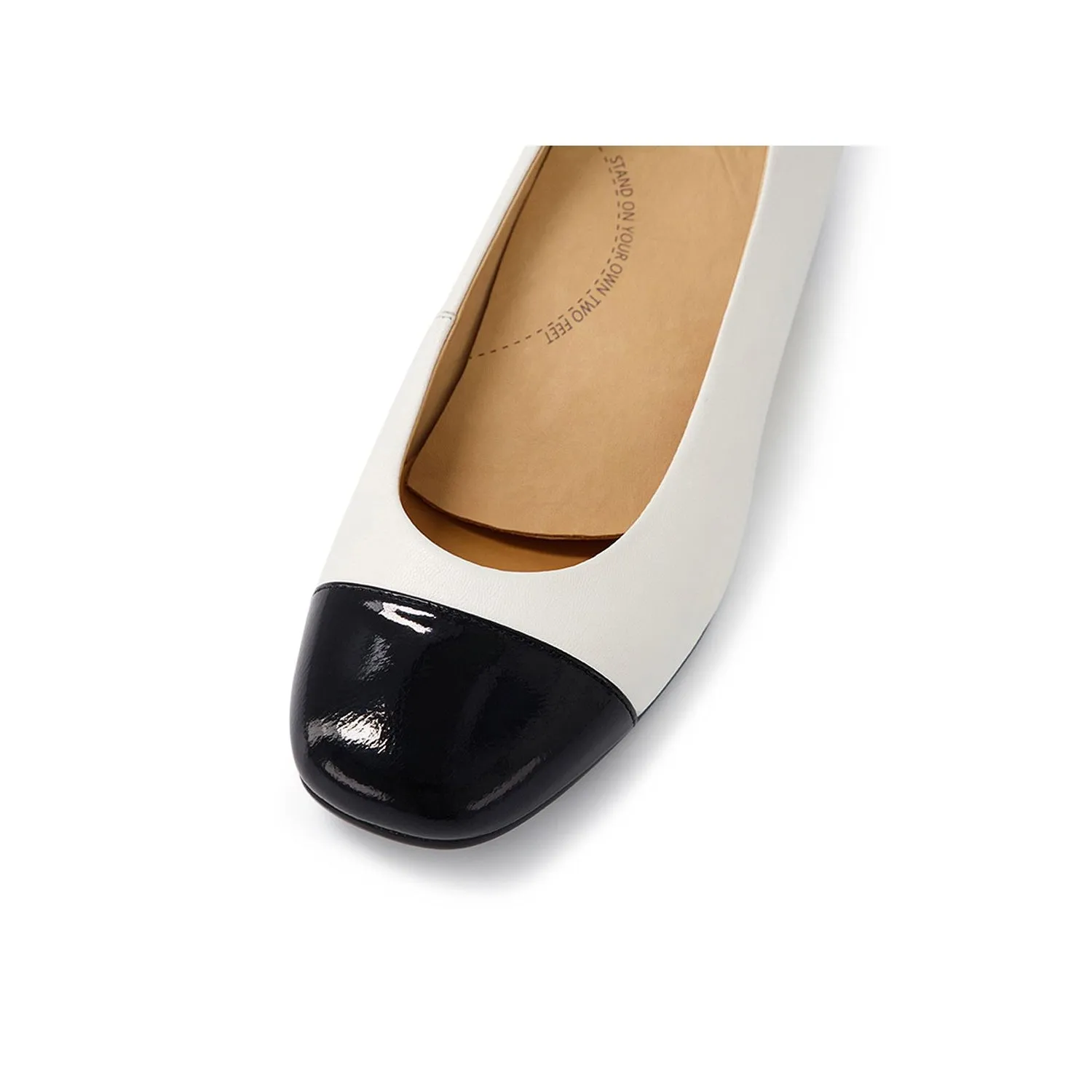 KNELIS W - BLACK-IVORY PATENT LEATHER