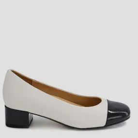 KNELIS W - BLACK-IVORY PATENT LEATHER