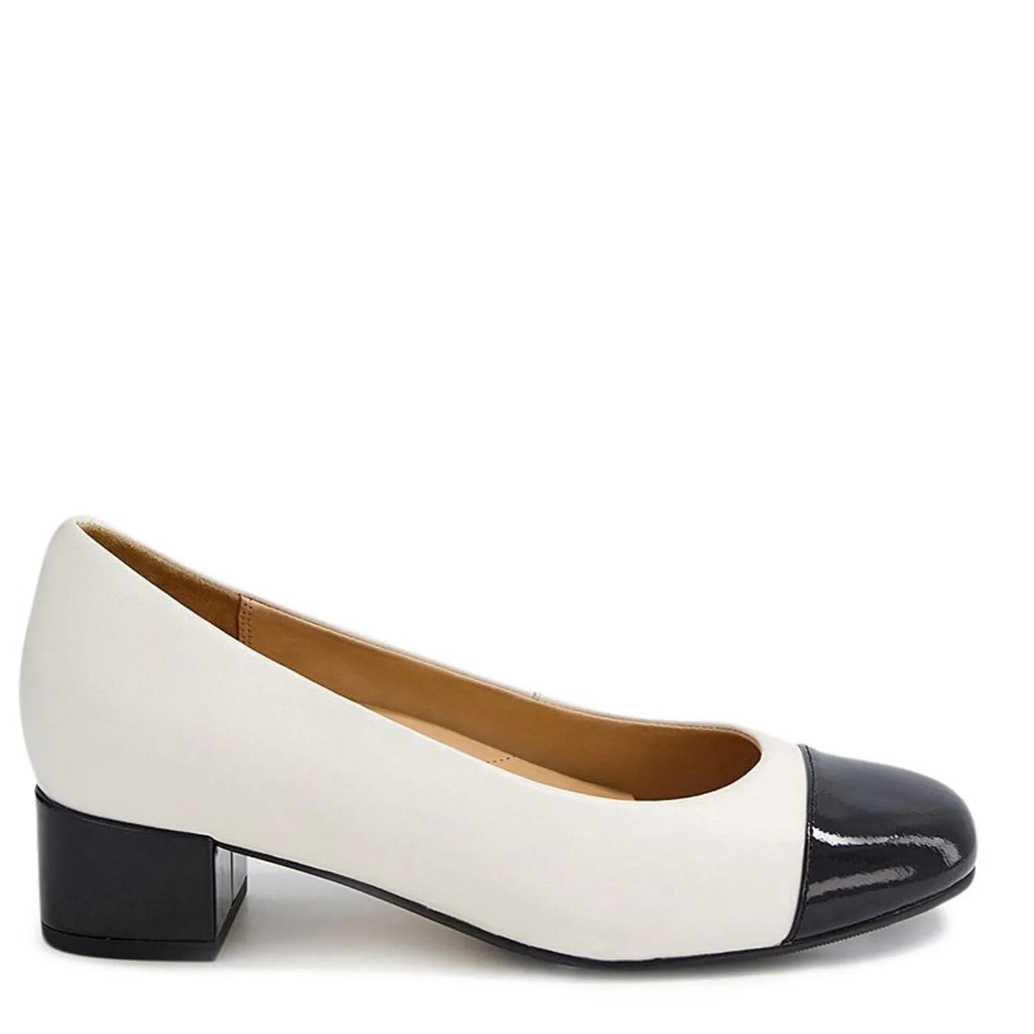 KNELIS W - BLACK-IVORY PATENT LEATHER