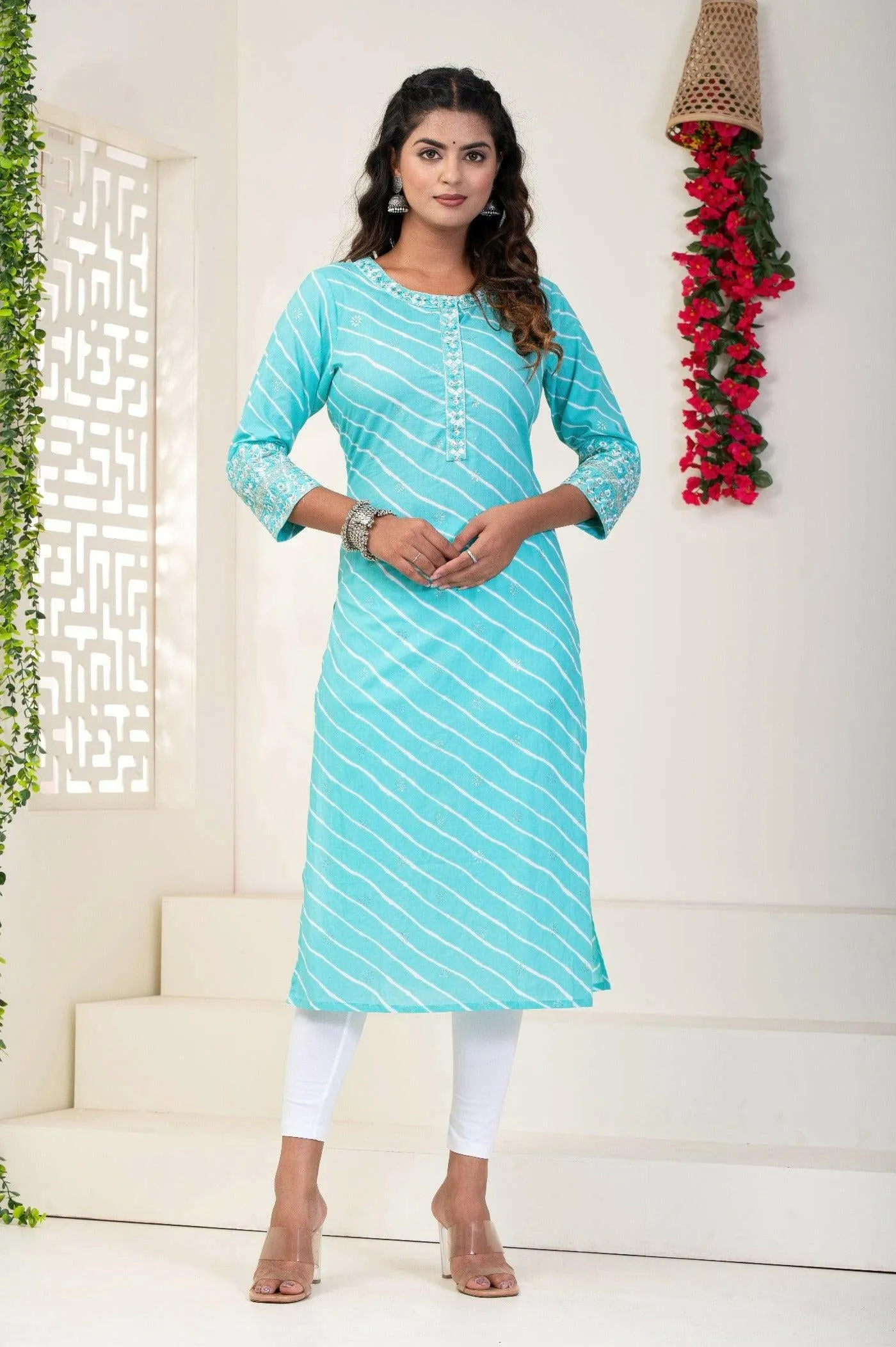 Lahriya Yellow Kurtis