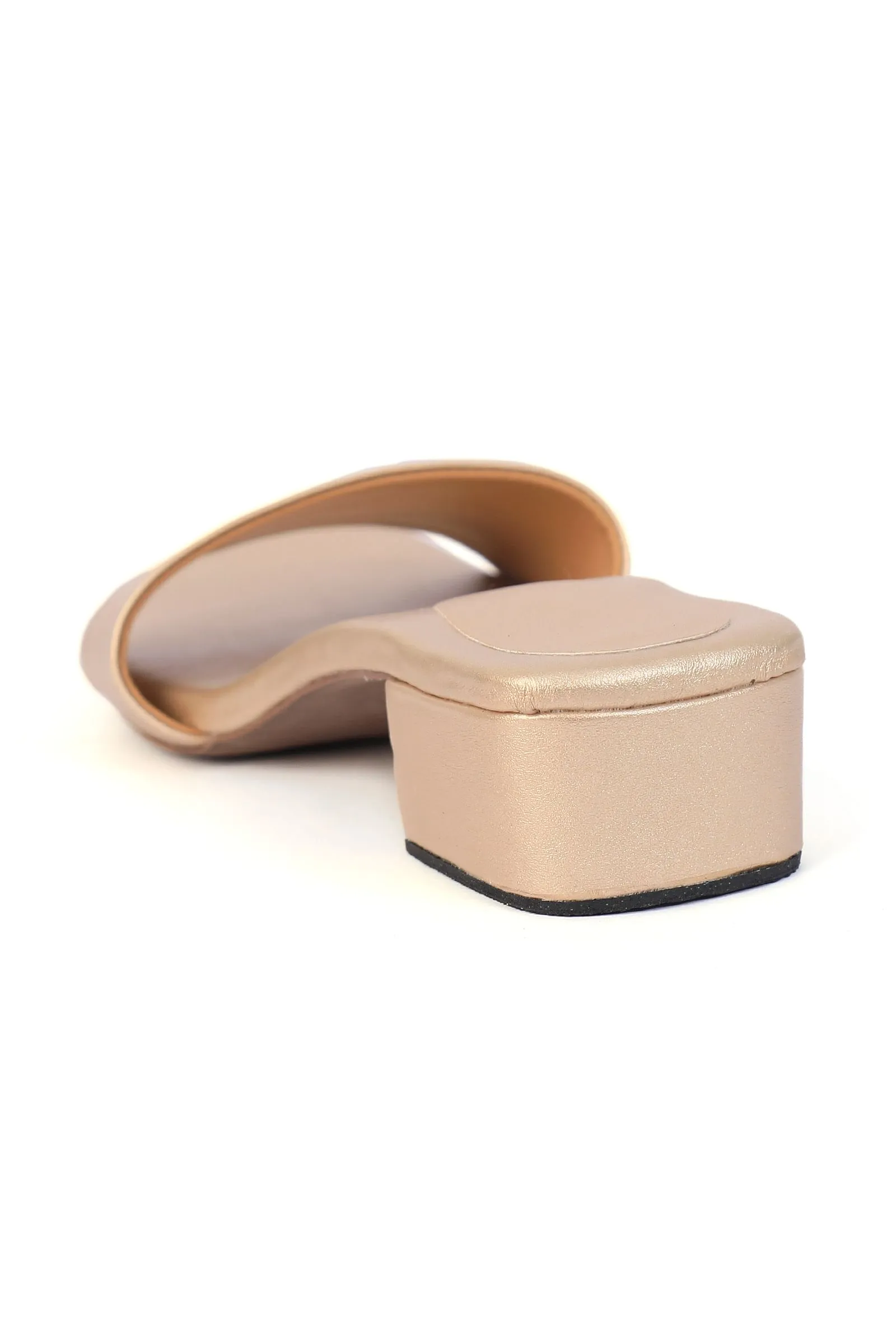 Light Golden Cruelty Free Leather Heels